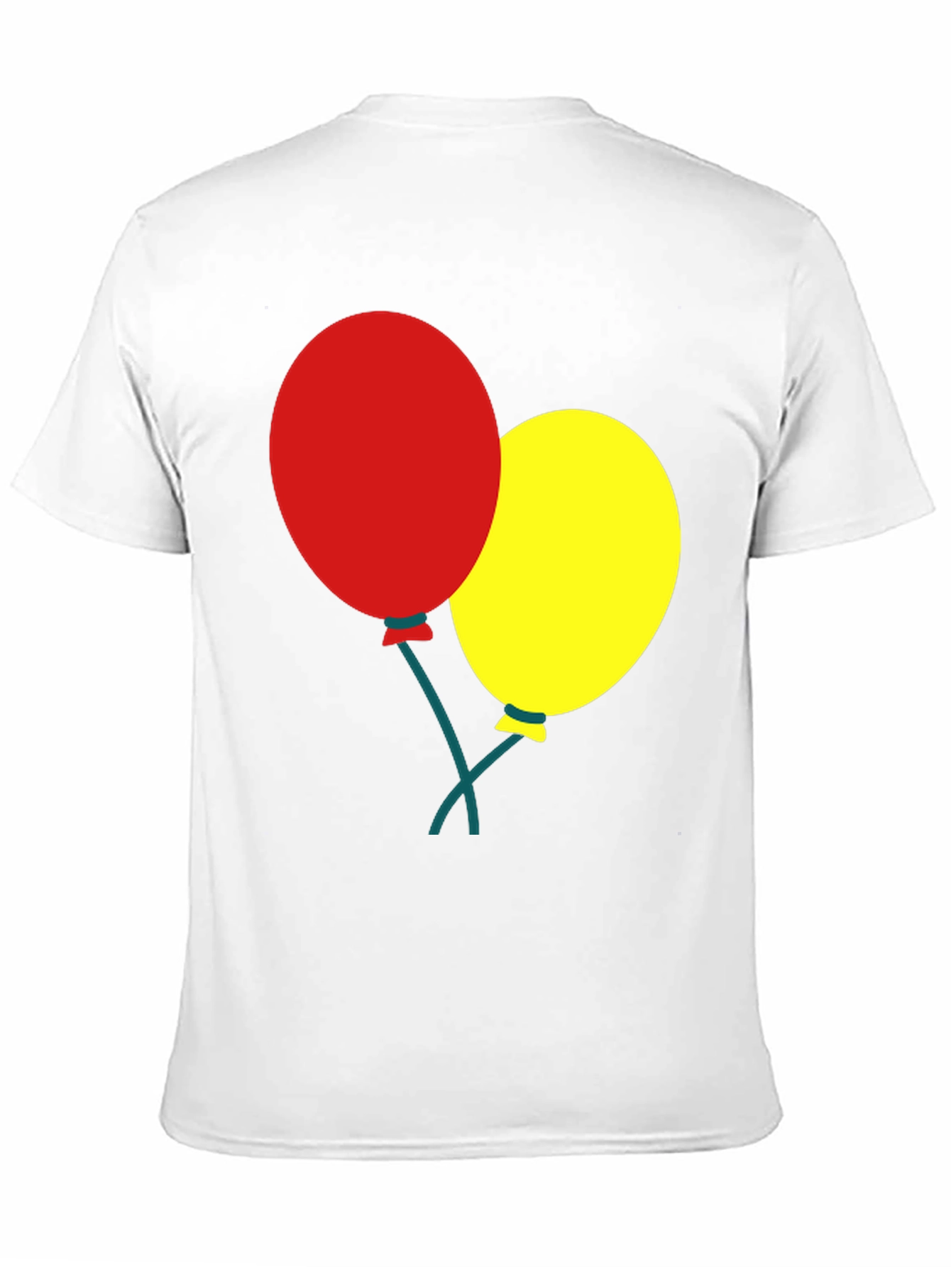 Black T-Shirt with Balloons Graphic