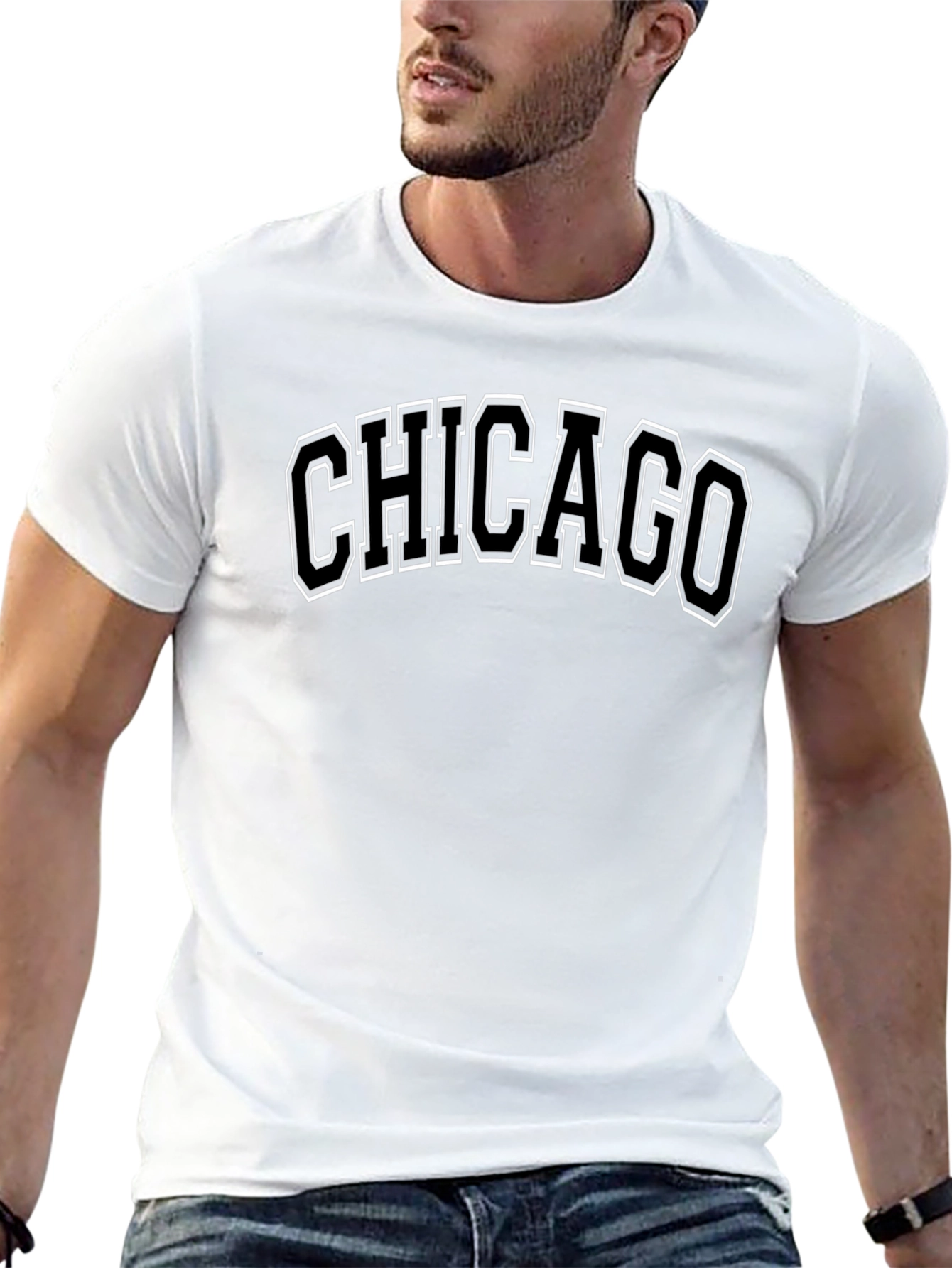 Chicago Graphic T-Shirt - Black Cotton Tee