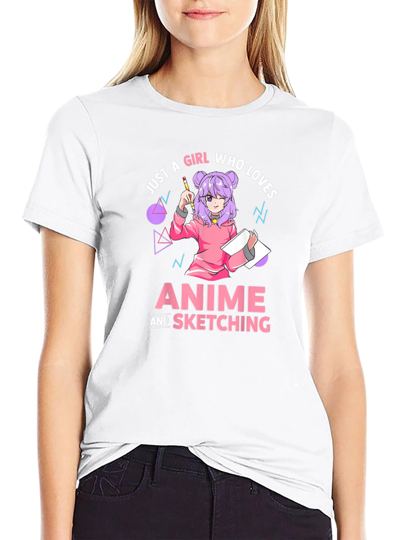 Anime and Sketching Graphic T-Shirt