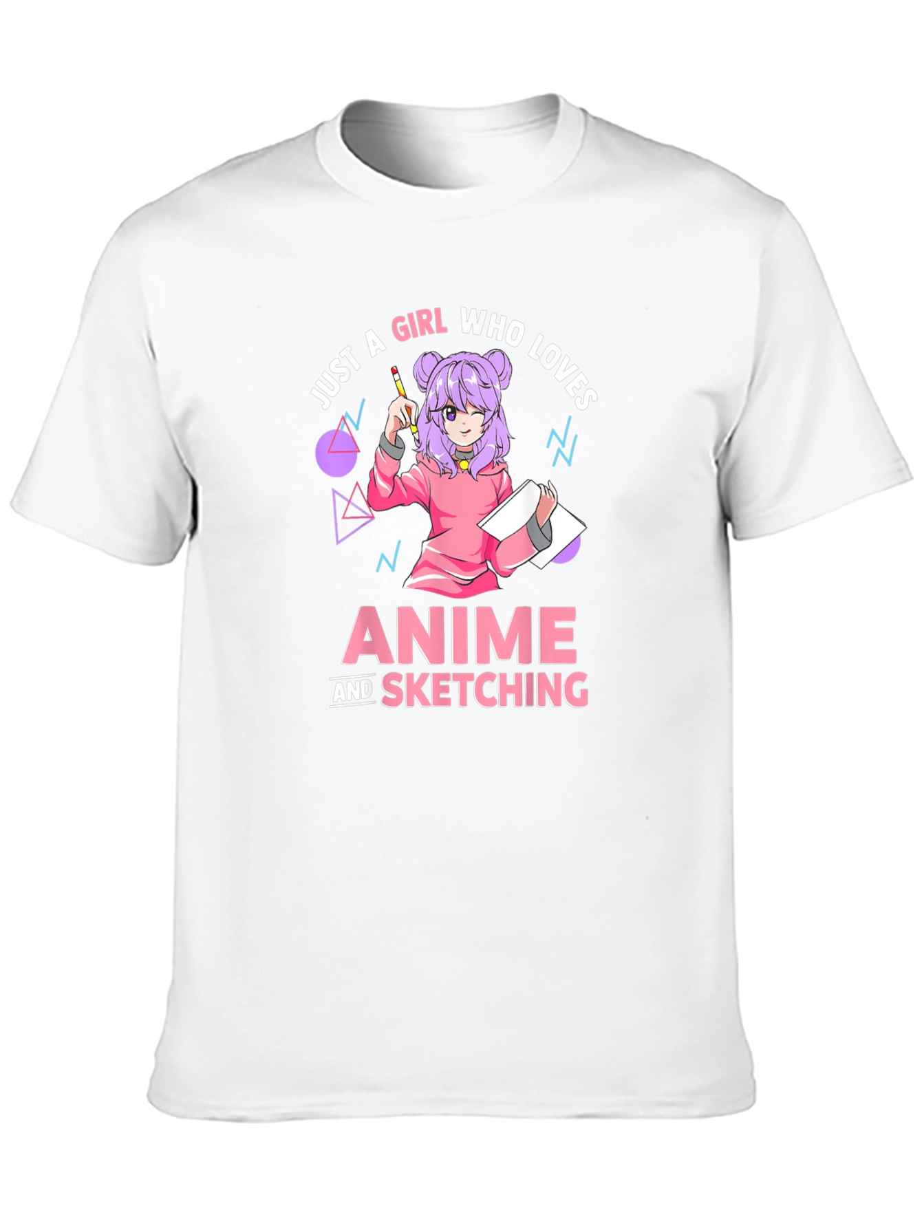 Anime and Sketching Graphic T-Shirt