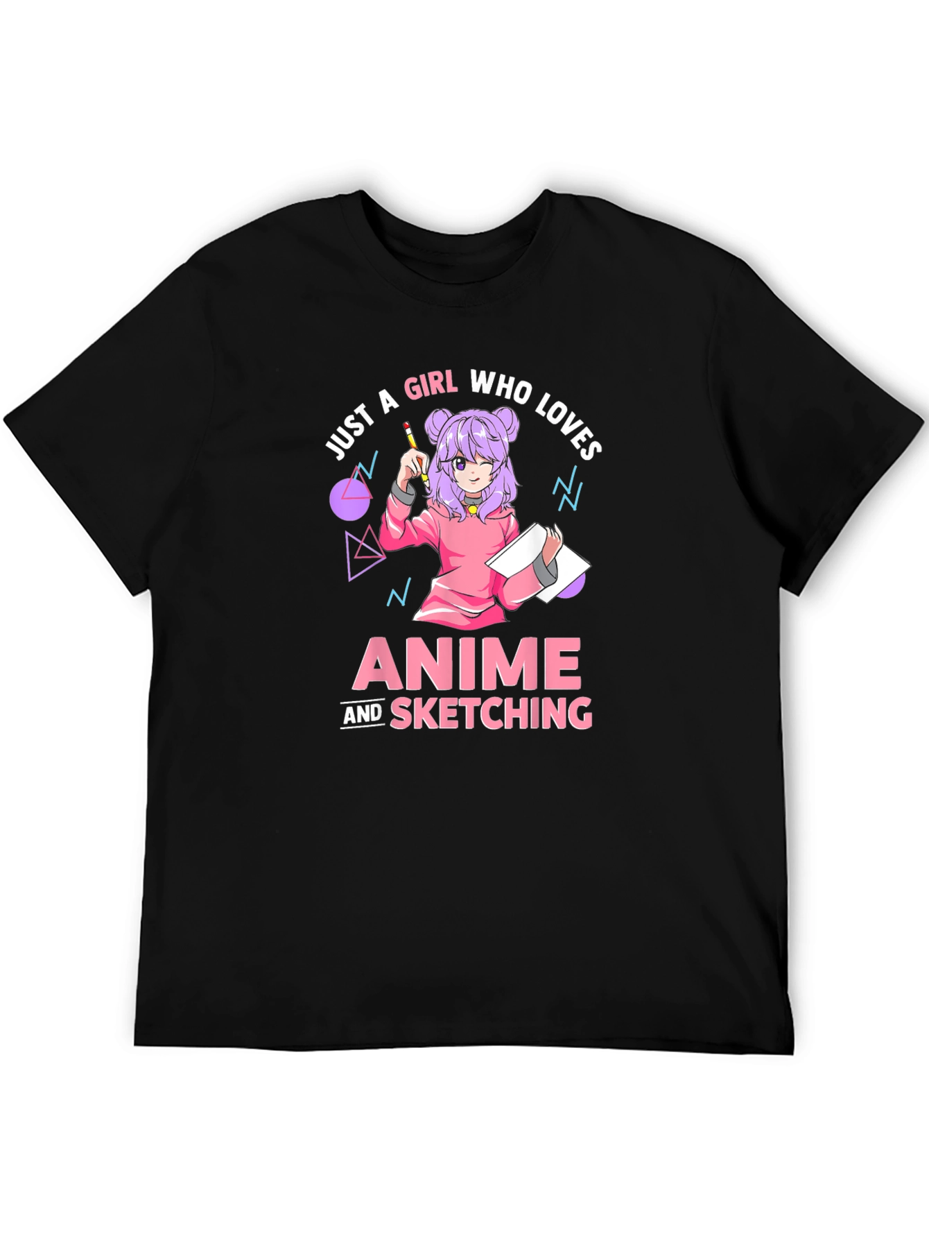 Anime and Sketching Graphic T-Shirt