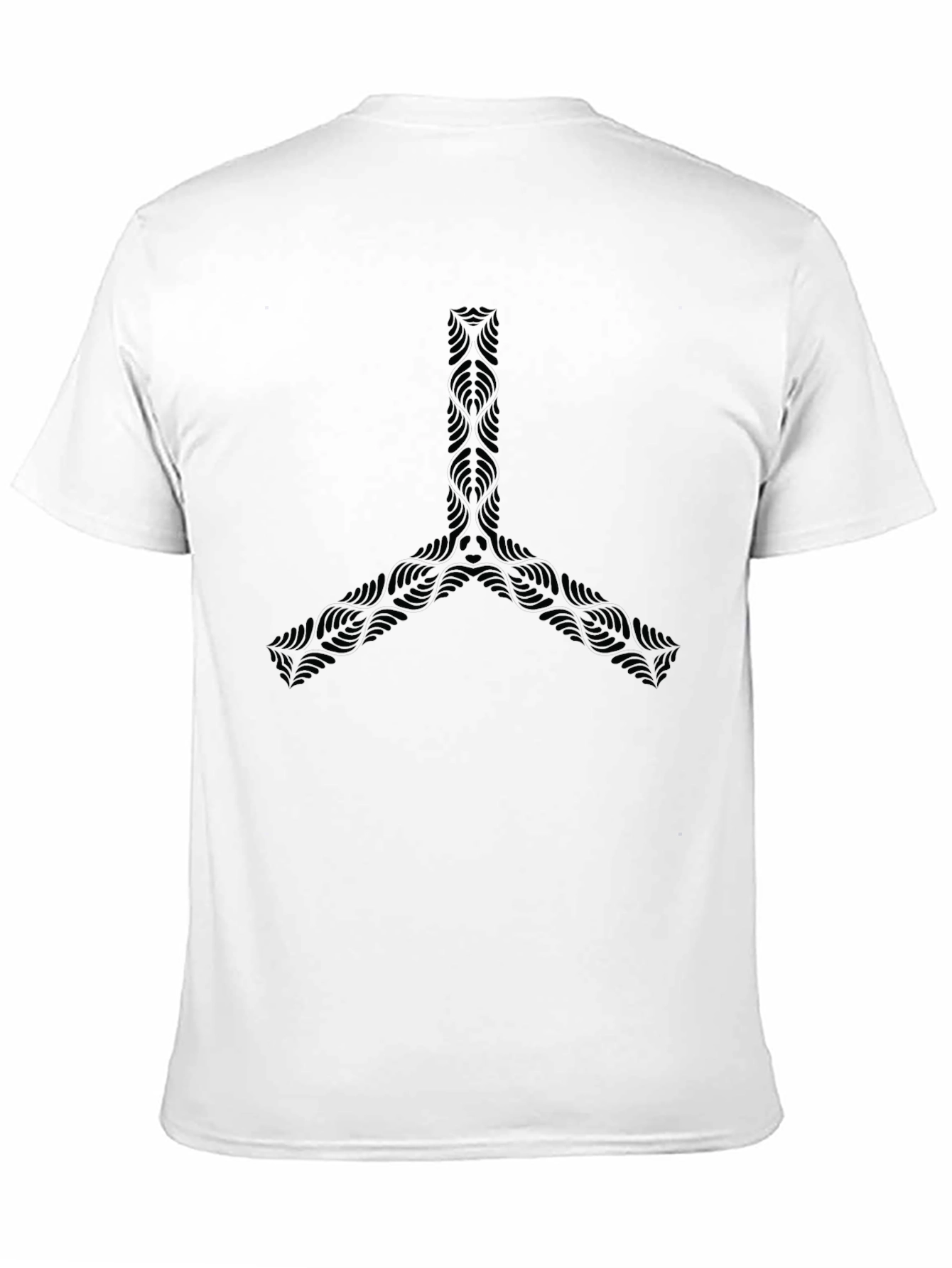 Abstract Graphic Print Black Crew Neck T-Shirt