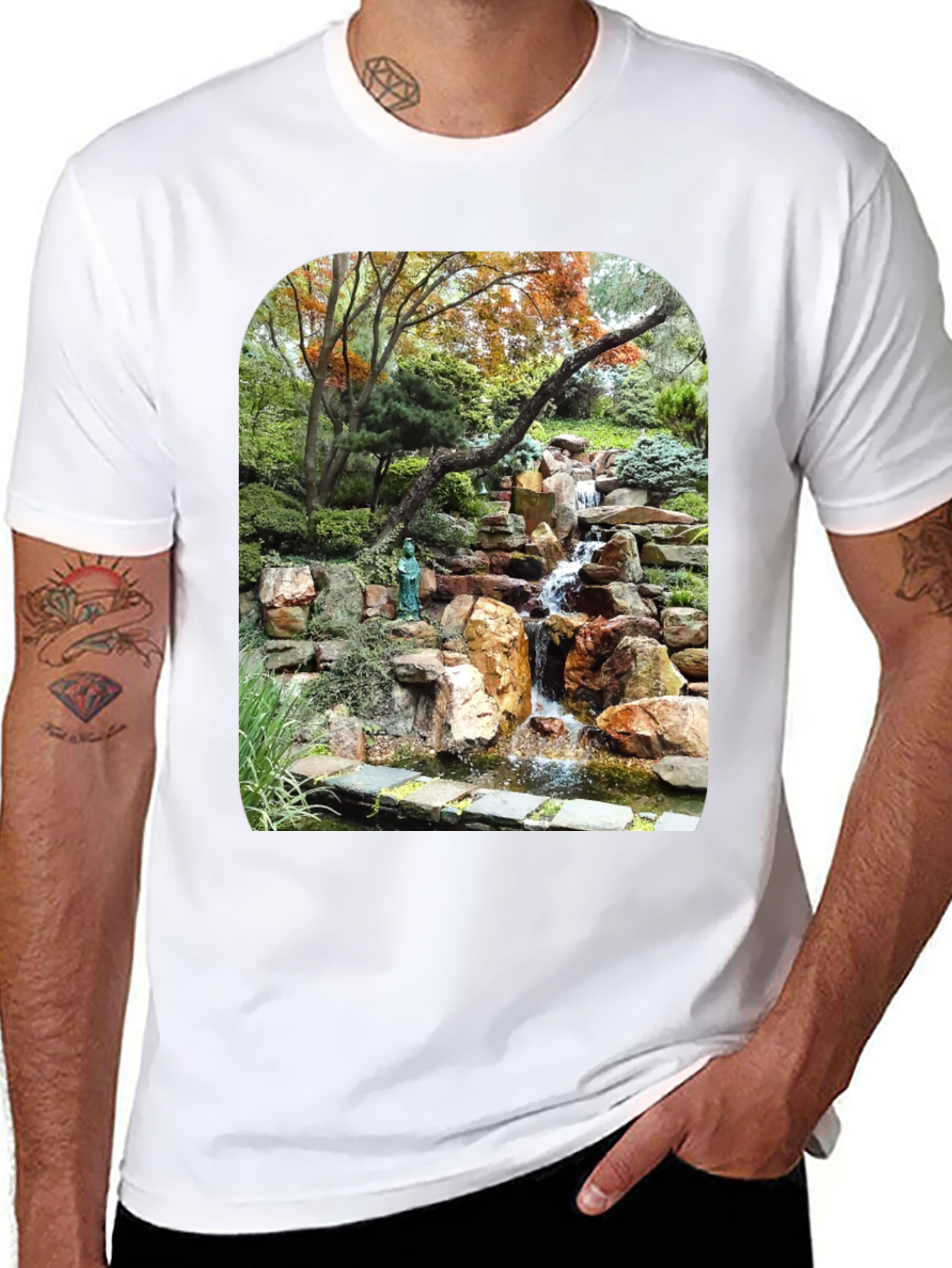 Waterfall Graphic Tee - Nature Lovers T-Shirt