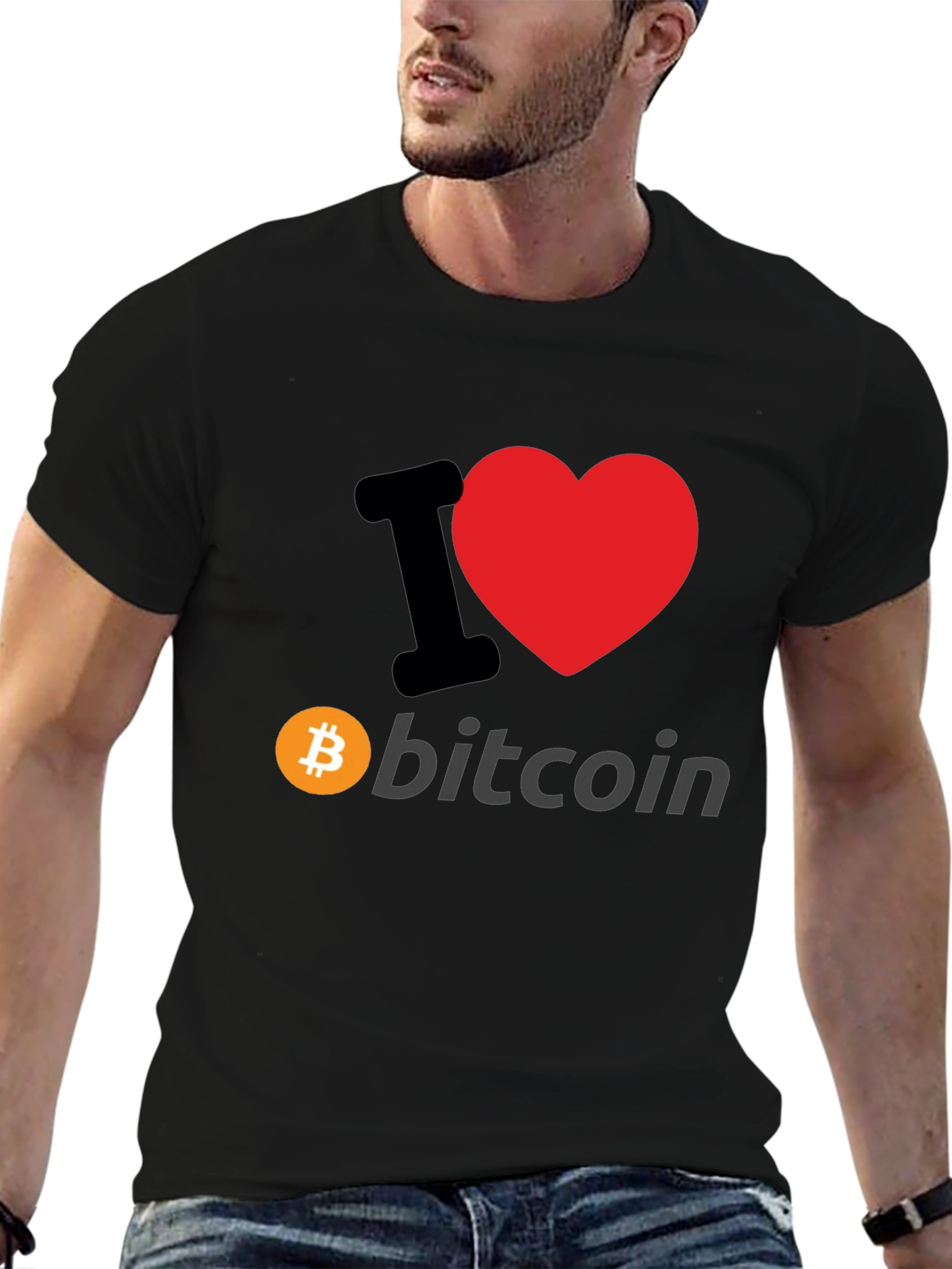 I Heart Bitcoin Graphic T-Shirt - Crypto Fan Apparel