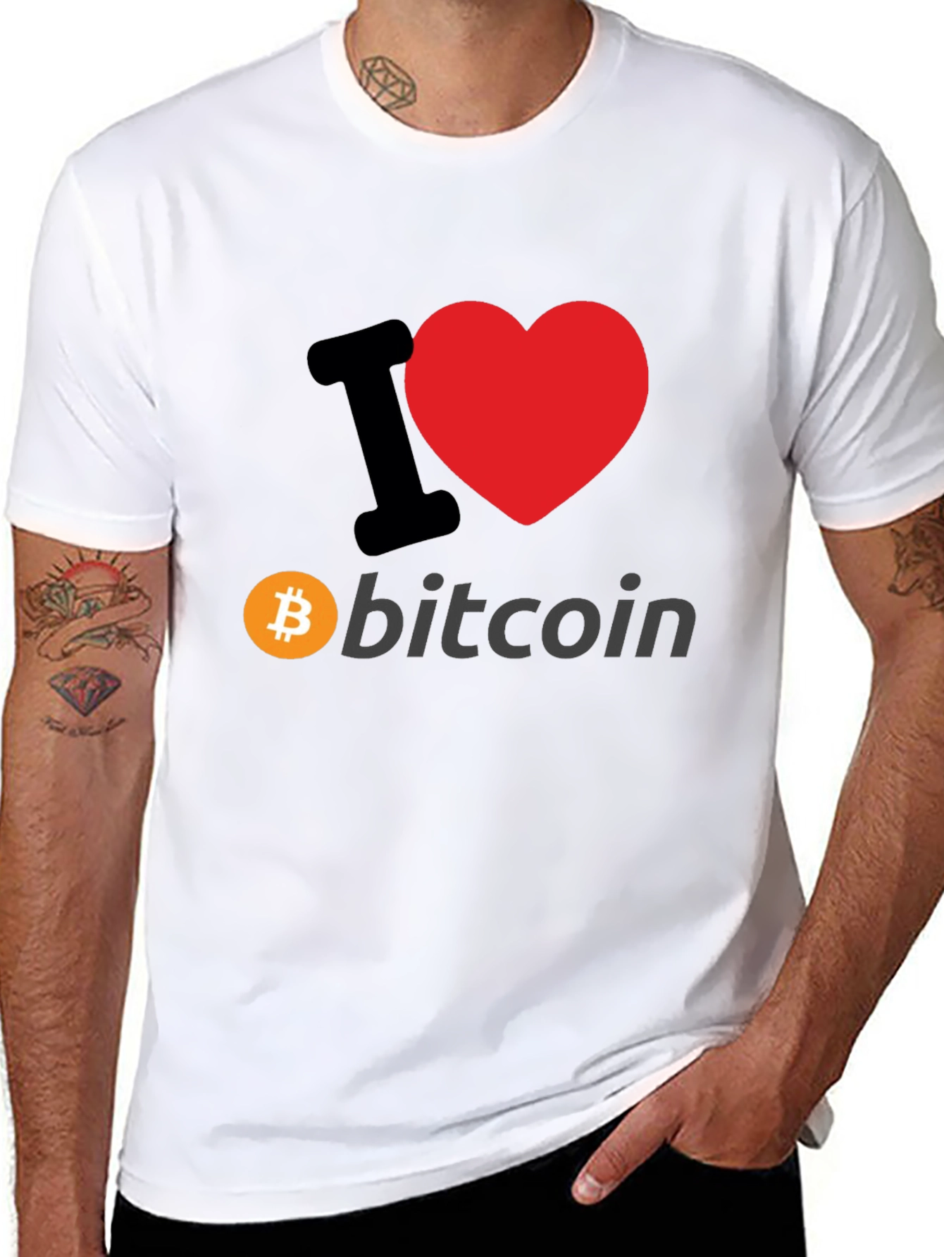 I Heart Bitcoin Graphic T-Shirt - Crypto Fan Apparel