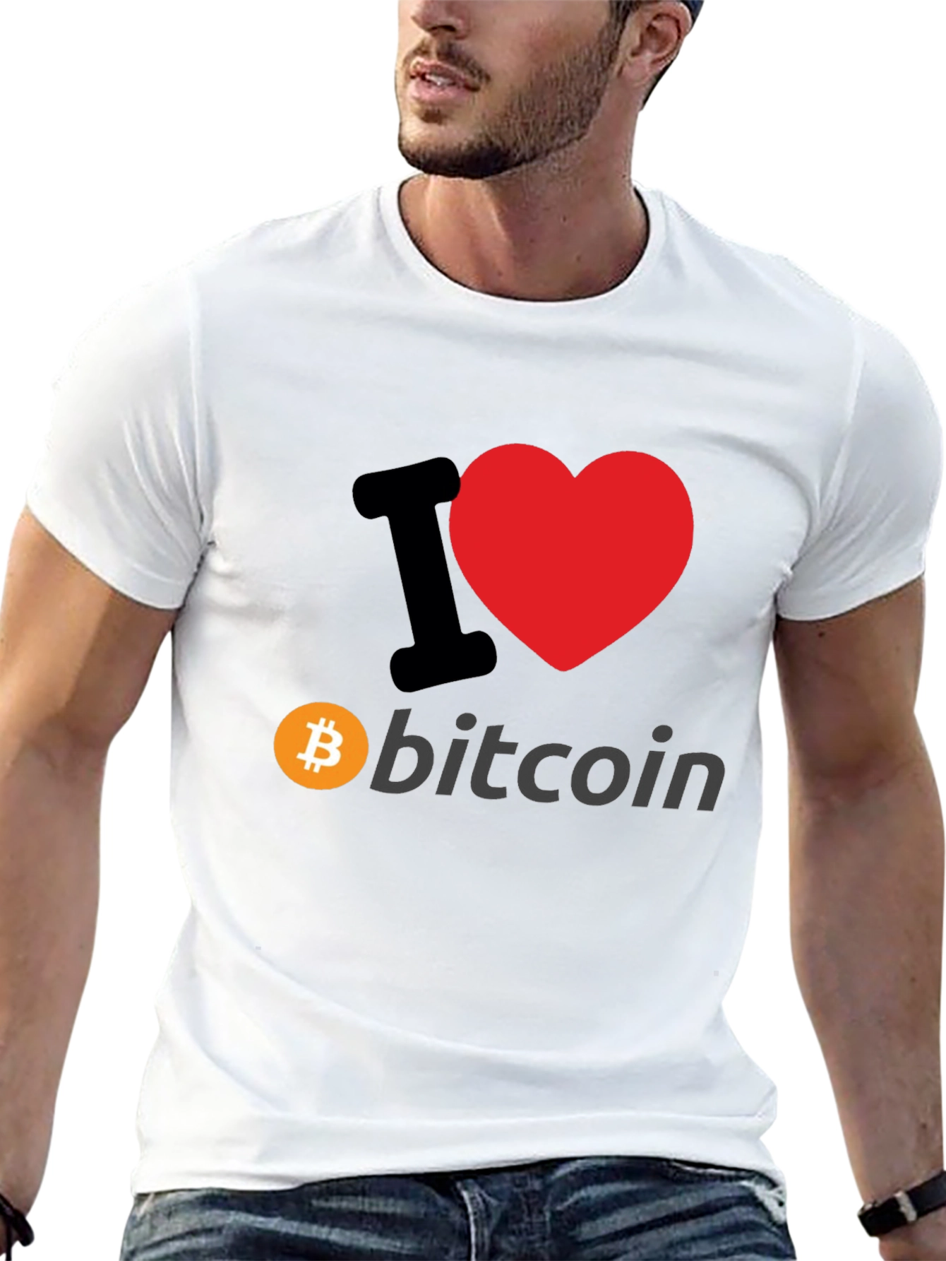 I Heart Bitcoin Graphic T-Shirt - Crypto Fan Apparel