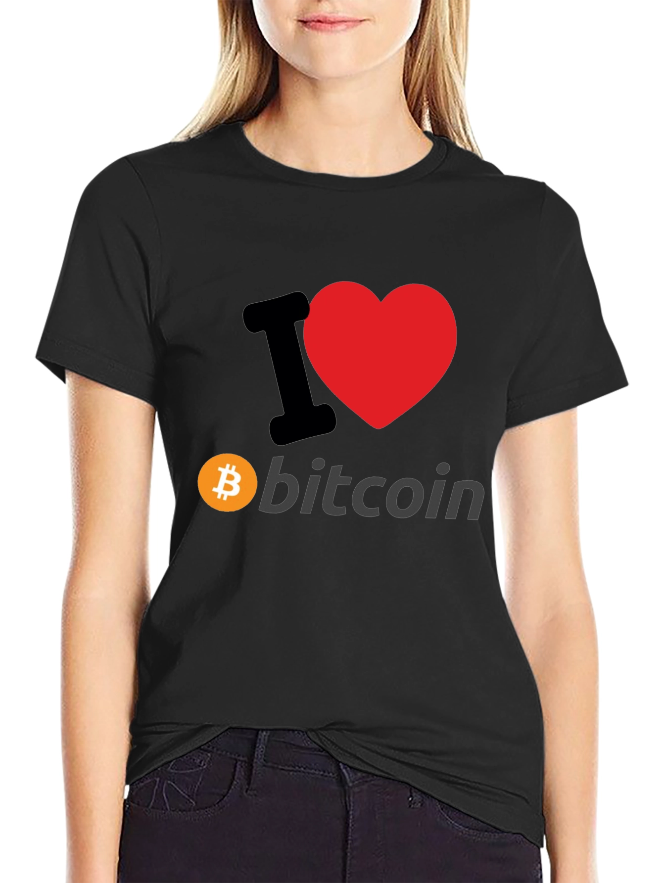 I Heart Bitcoin Graphic T-Shirt - Crypto Fan Apparel