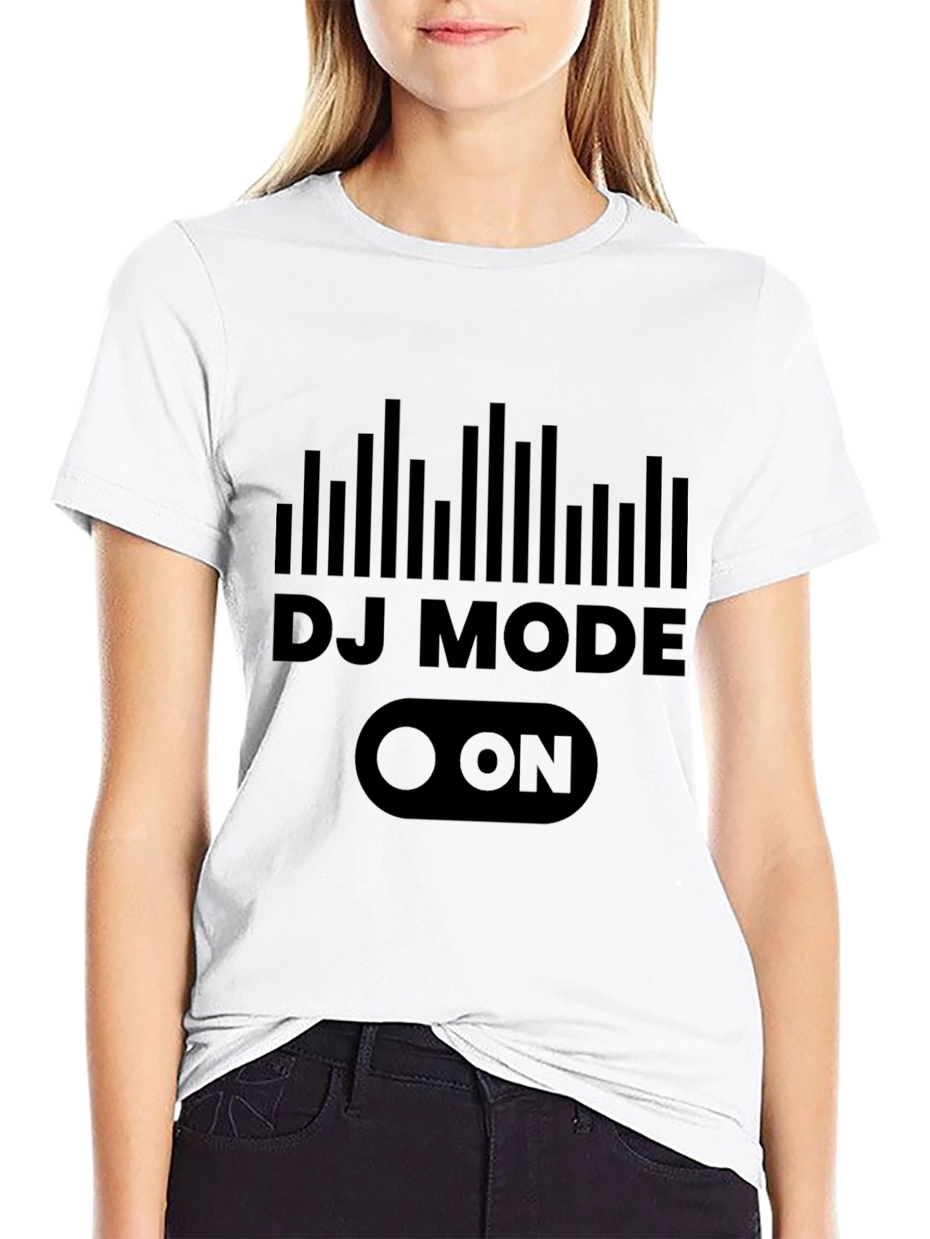 DJ Mode ON Graphic Tee - Black
