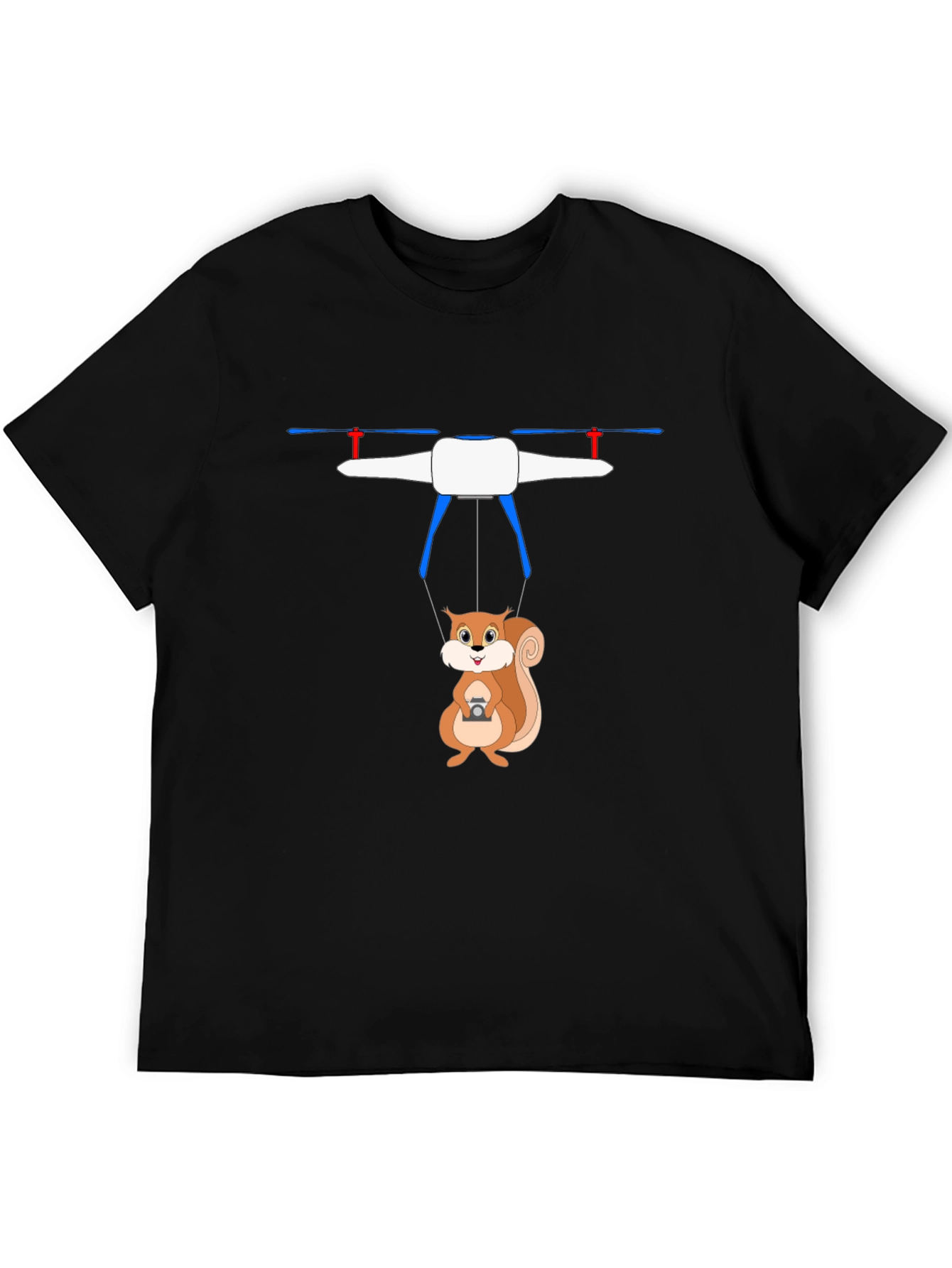 Funny Squirrel Drone Graphic T-Shirt