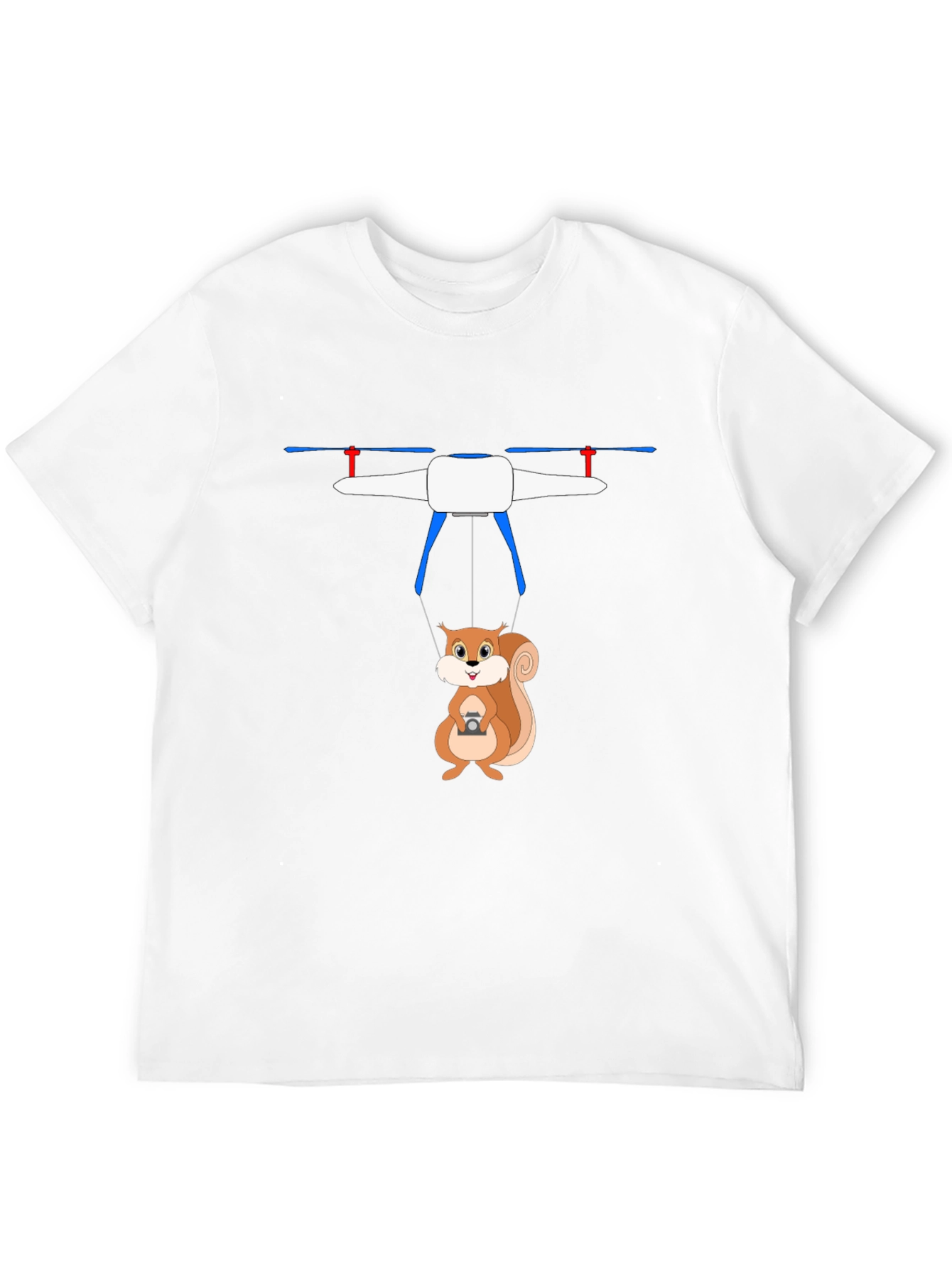 Funny Squirrel Drone Graphic T-Shirt