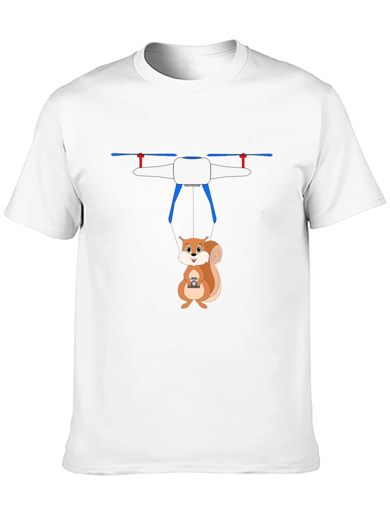Funny Squirrel Drone Graphic T-Shirt