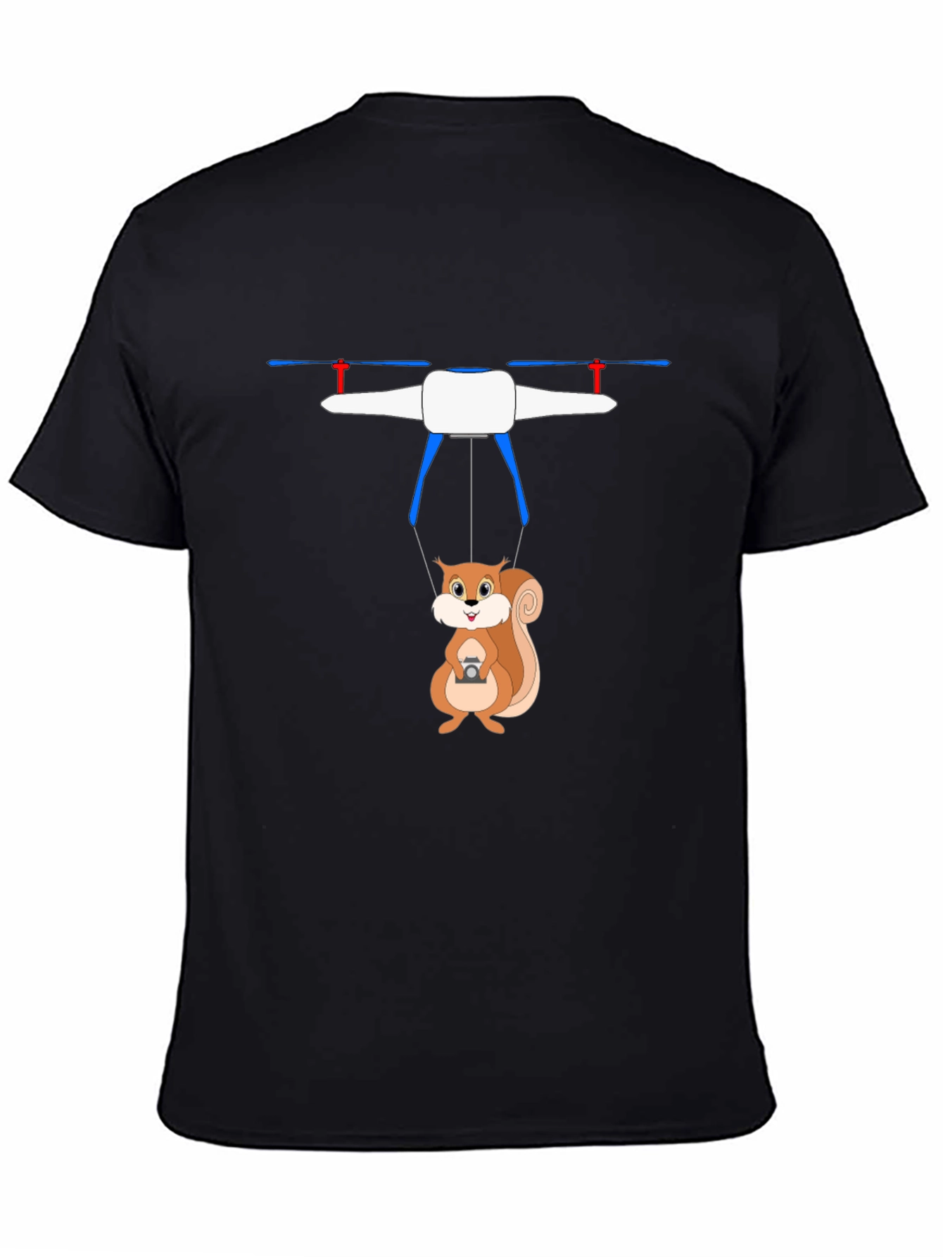 Funny Squirrel Drone Graphic T-Shirt