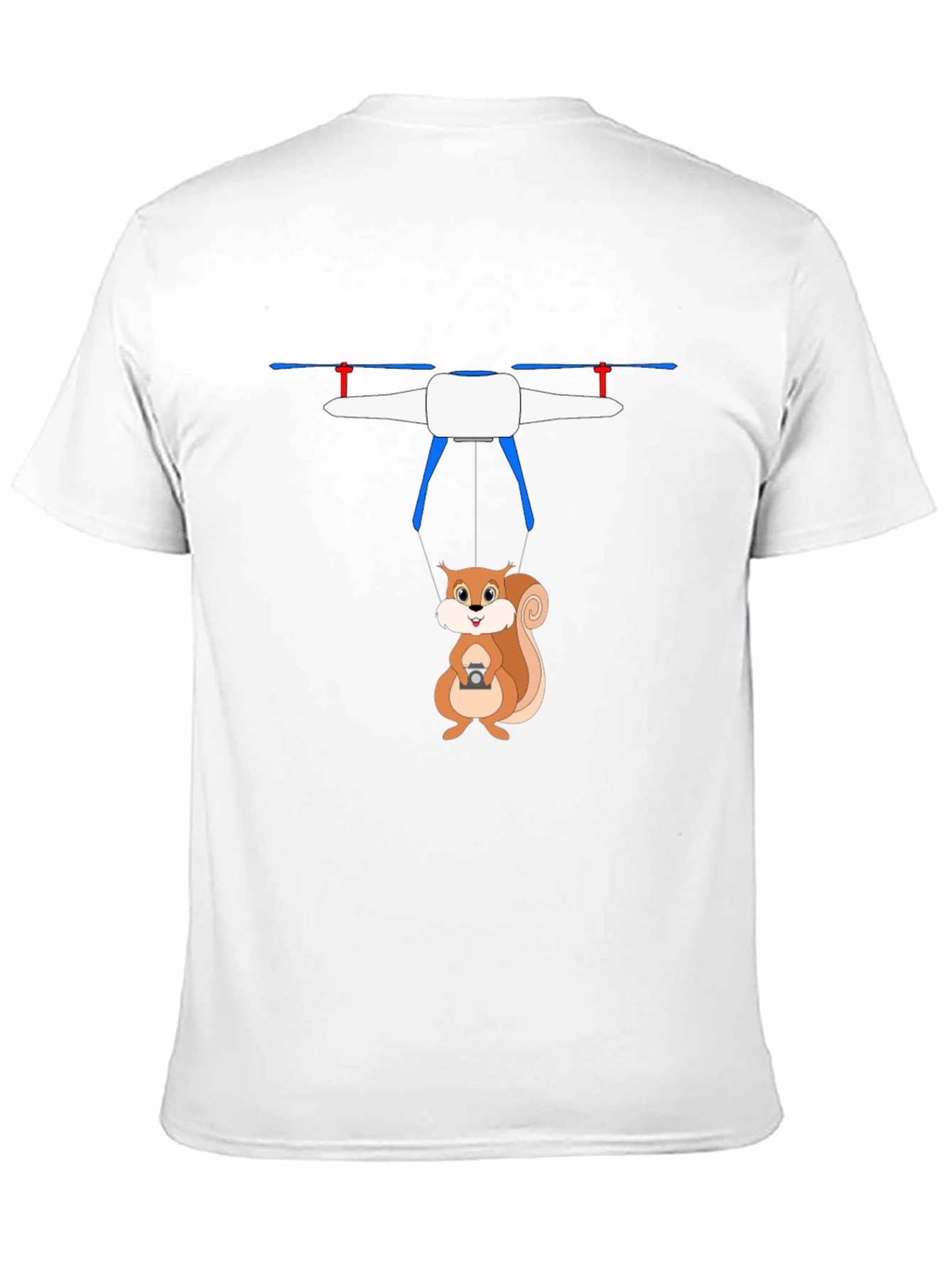 Funny Squirrel Drone Graphic T-Shirt