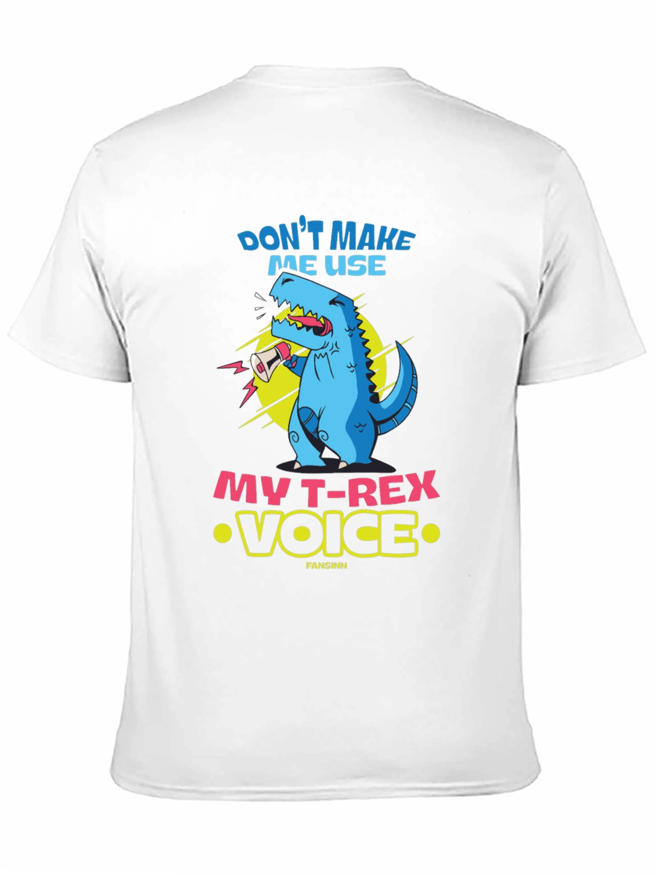 Funny T-Rex Voice Graphic Tee - Black