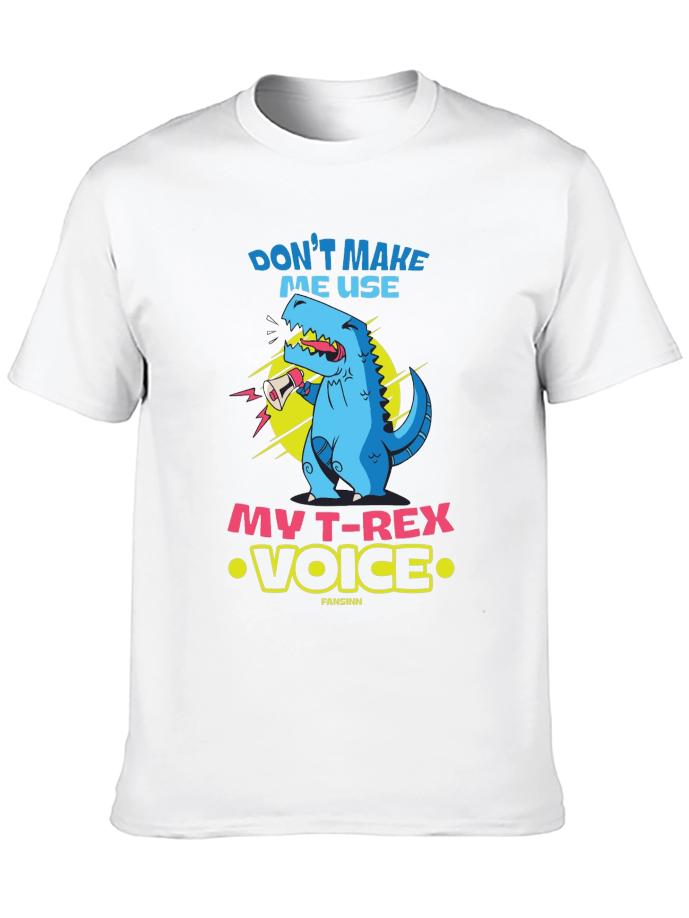 Funny T-Rex Voice Graphic Tee - Black