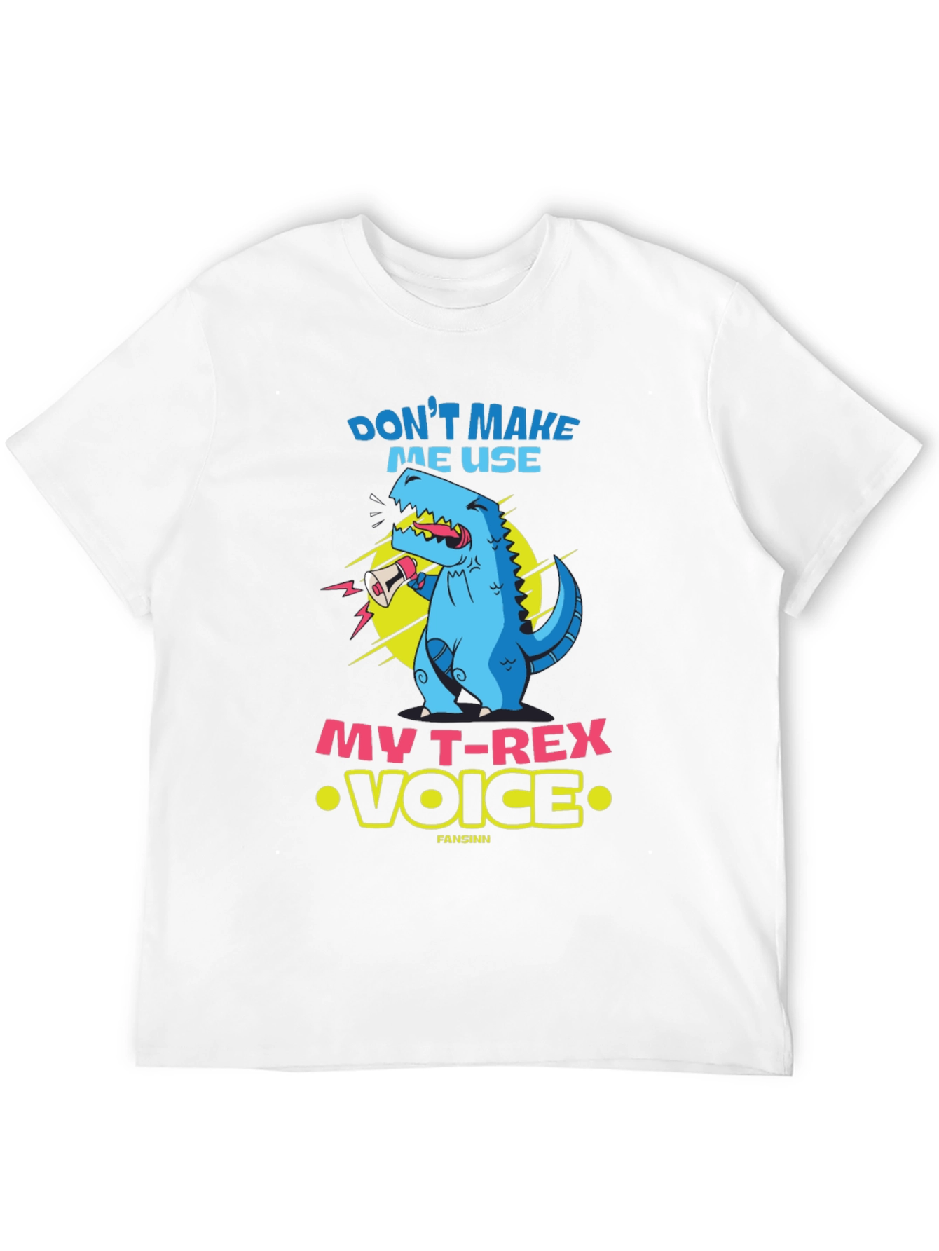 Funny T-Rex Voice Graphic Tee - Black