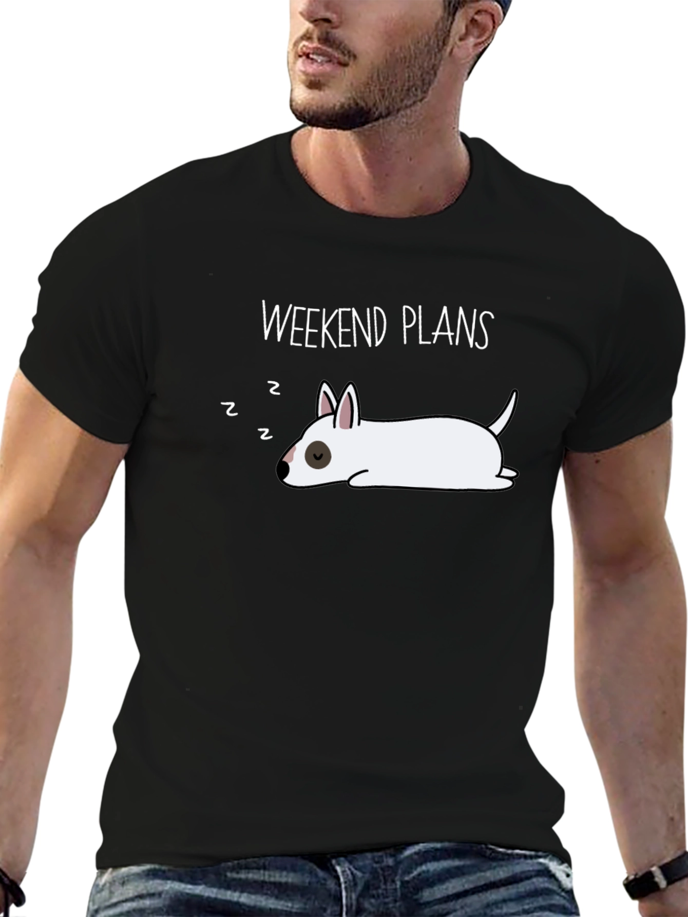Weekend Plans Dog T-Shirt - Lazy Day Comfort