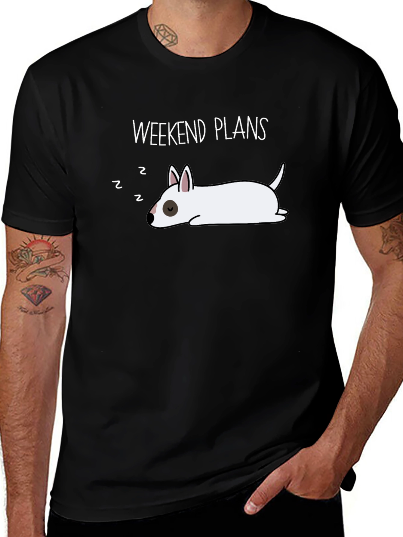 Weekend Plans Dog T-Shirt - Lazy Day Comfort