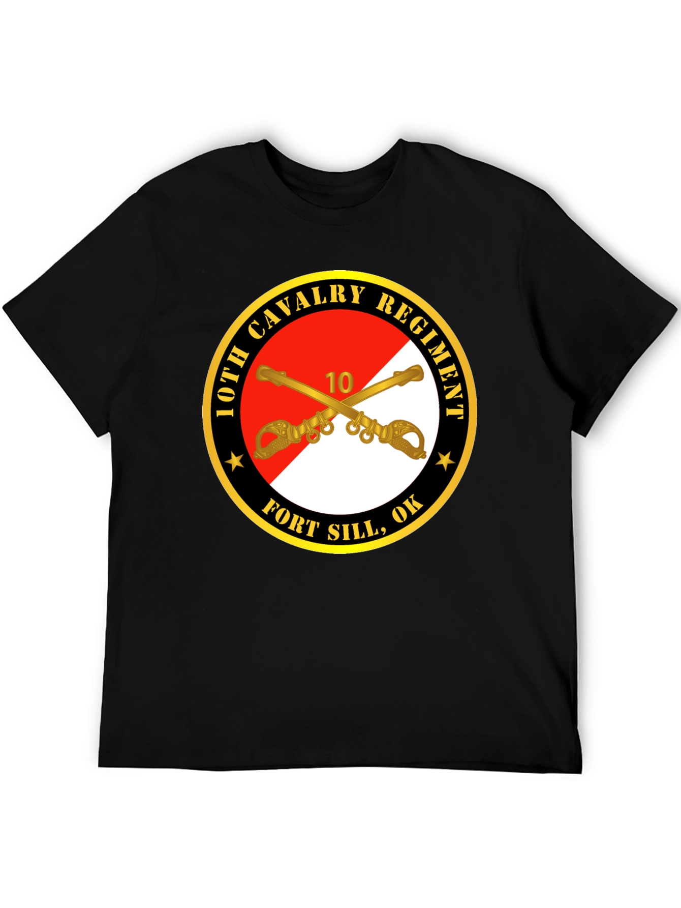 10th Cavalry Regiment Black T-Shirt