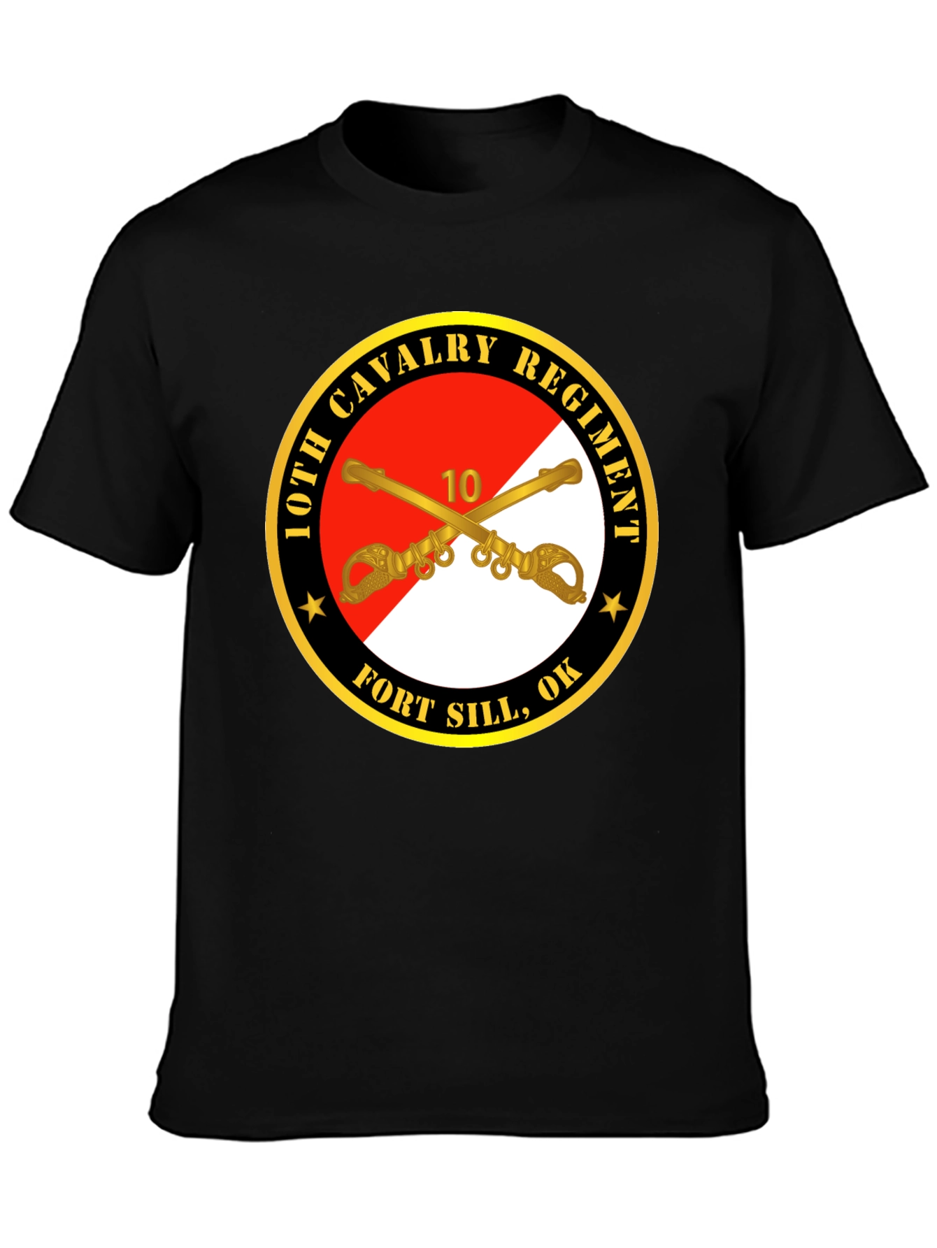 10th Cavalry Regiment Black T-Shirt