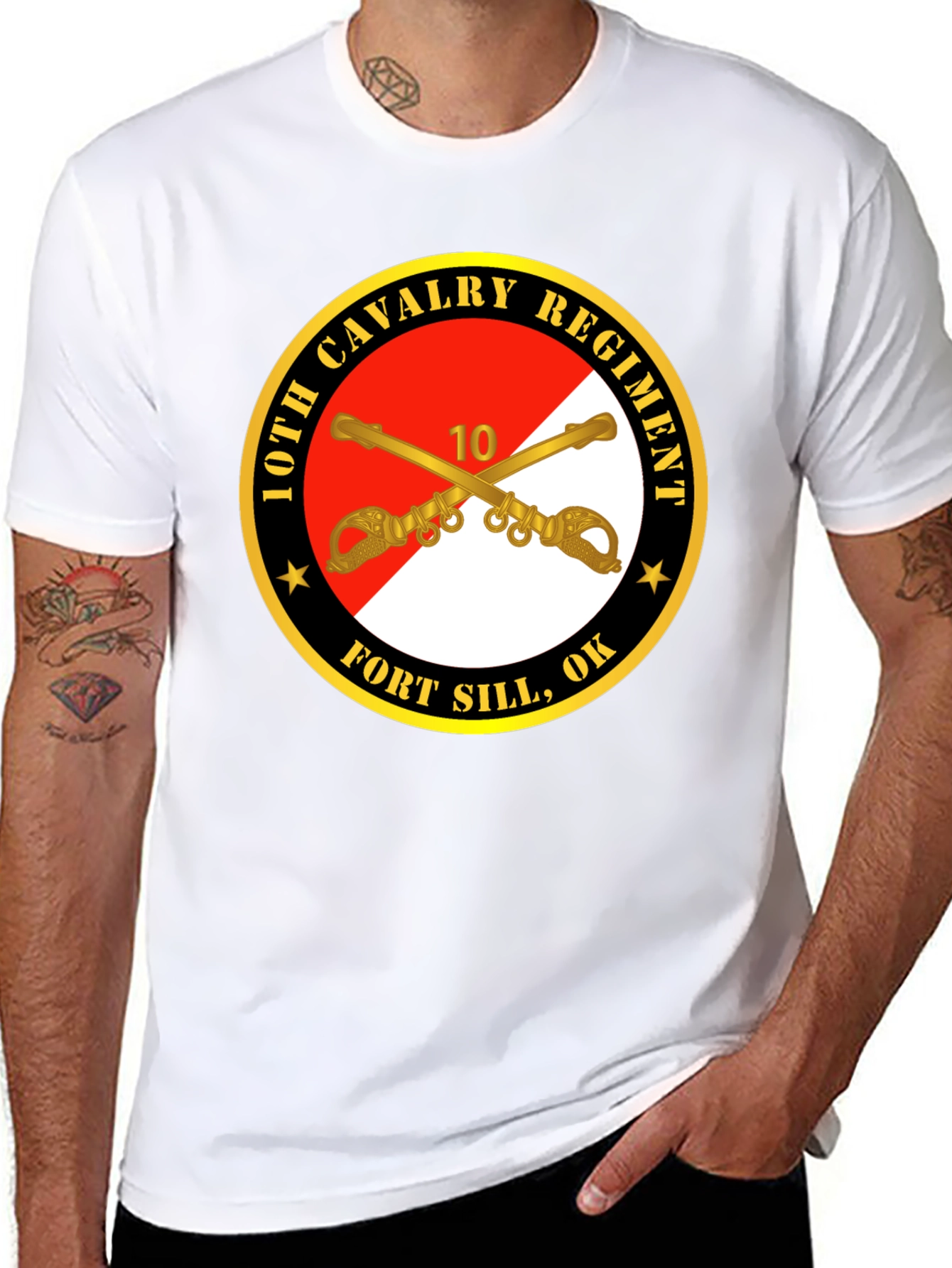 10th Cavalry Regiment Black T-Shirt