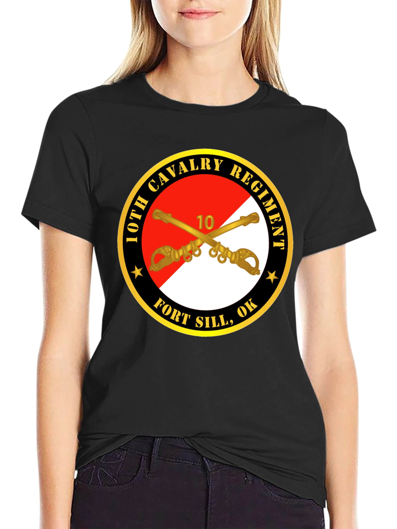 10th Cavalry Regiment Black T-Shirt