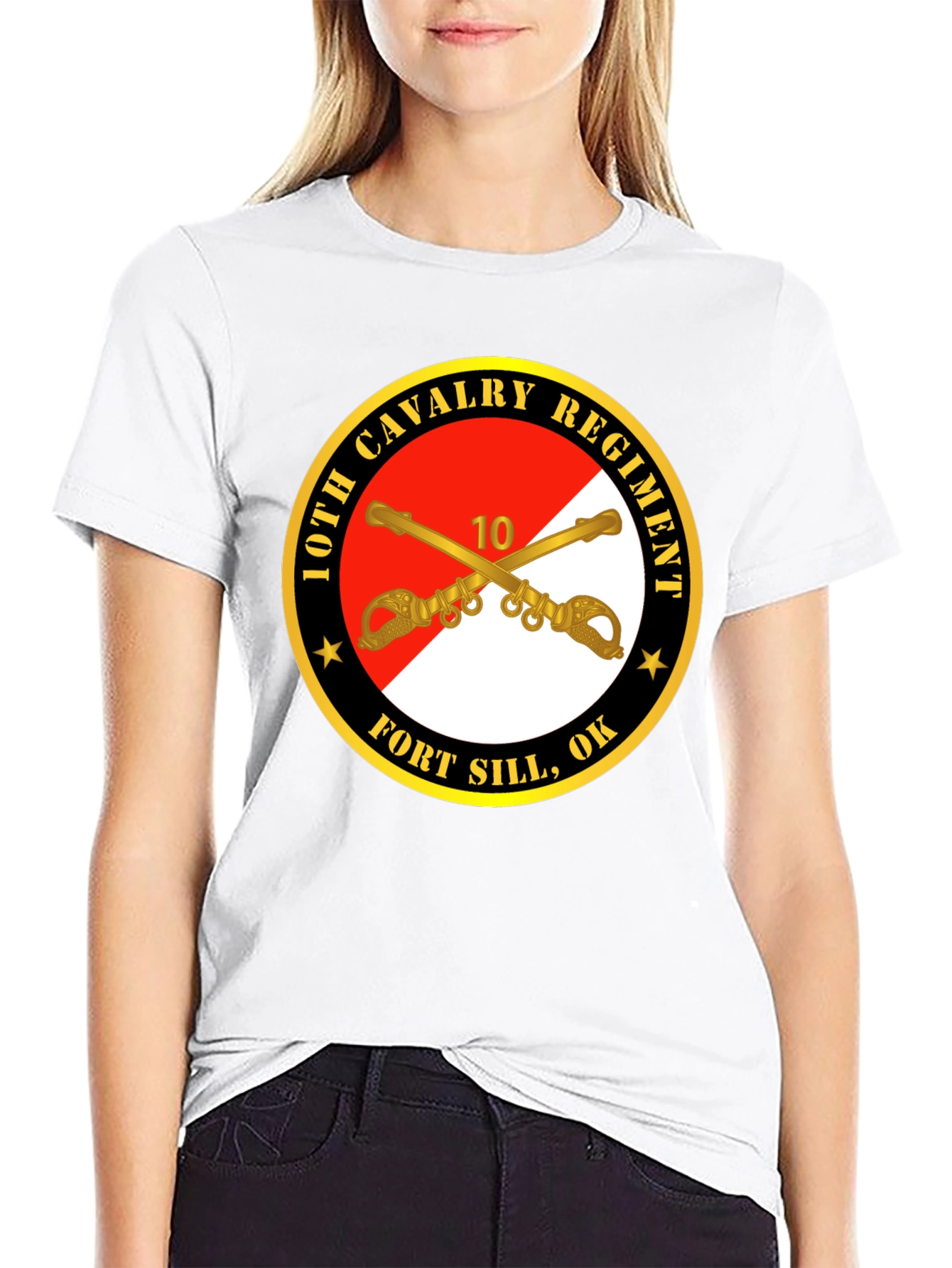 10th Cavalry Regiment Black T-Shirt