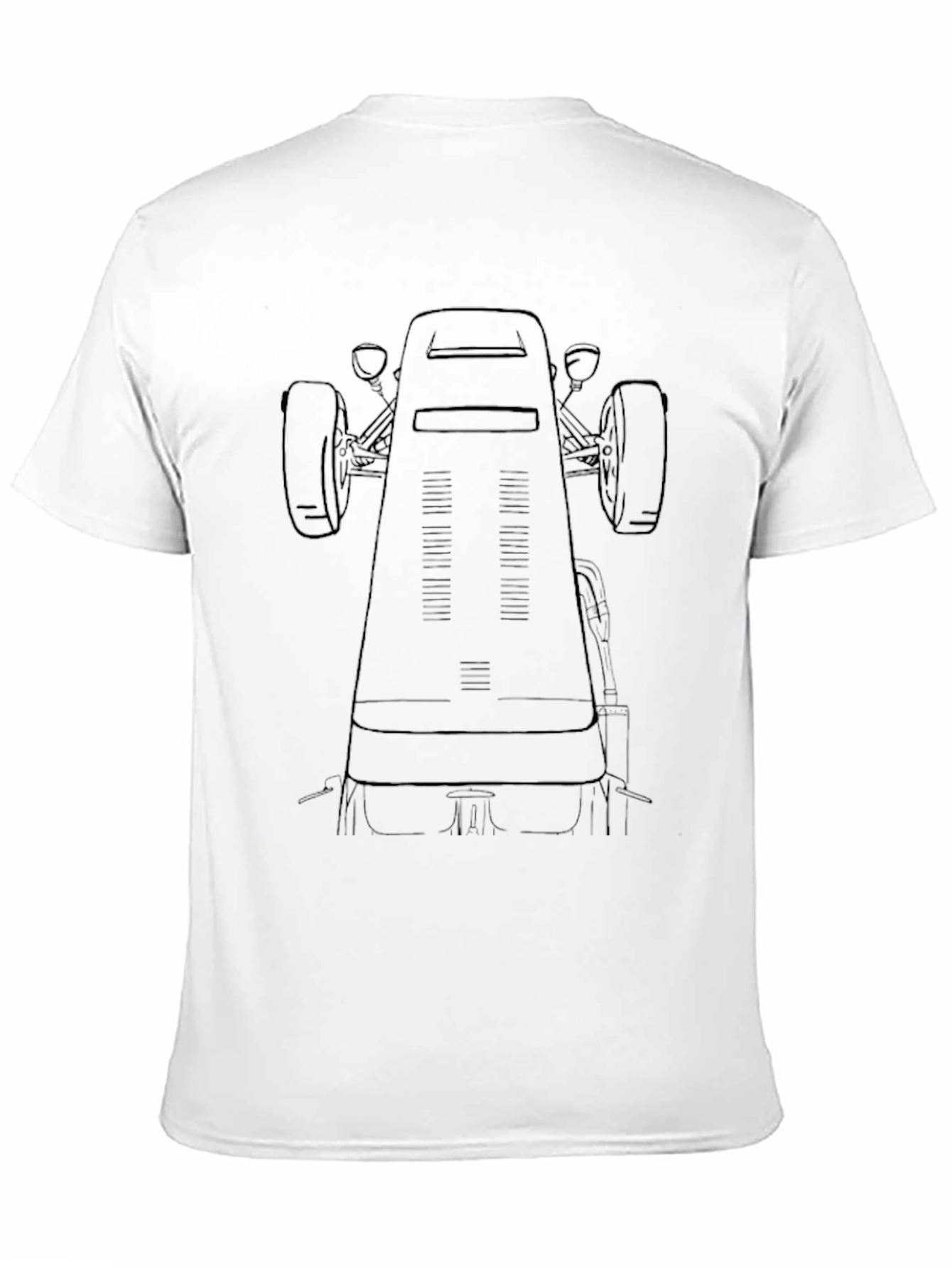 Black Car Sketch T-Shirt: Stylish Automotive Apparel