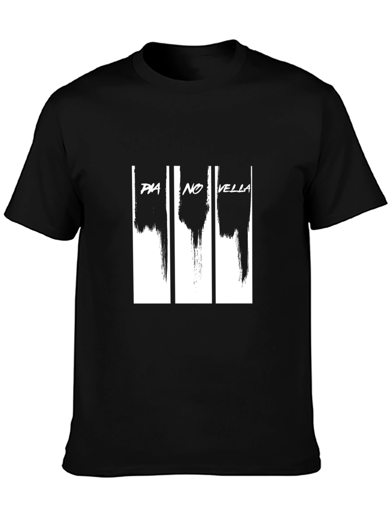 Pia No Vella Graphic Print Black T-Shirt