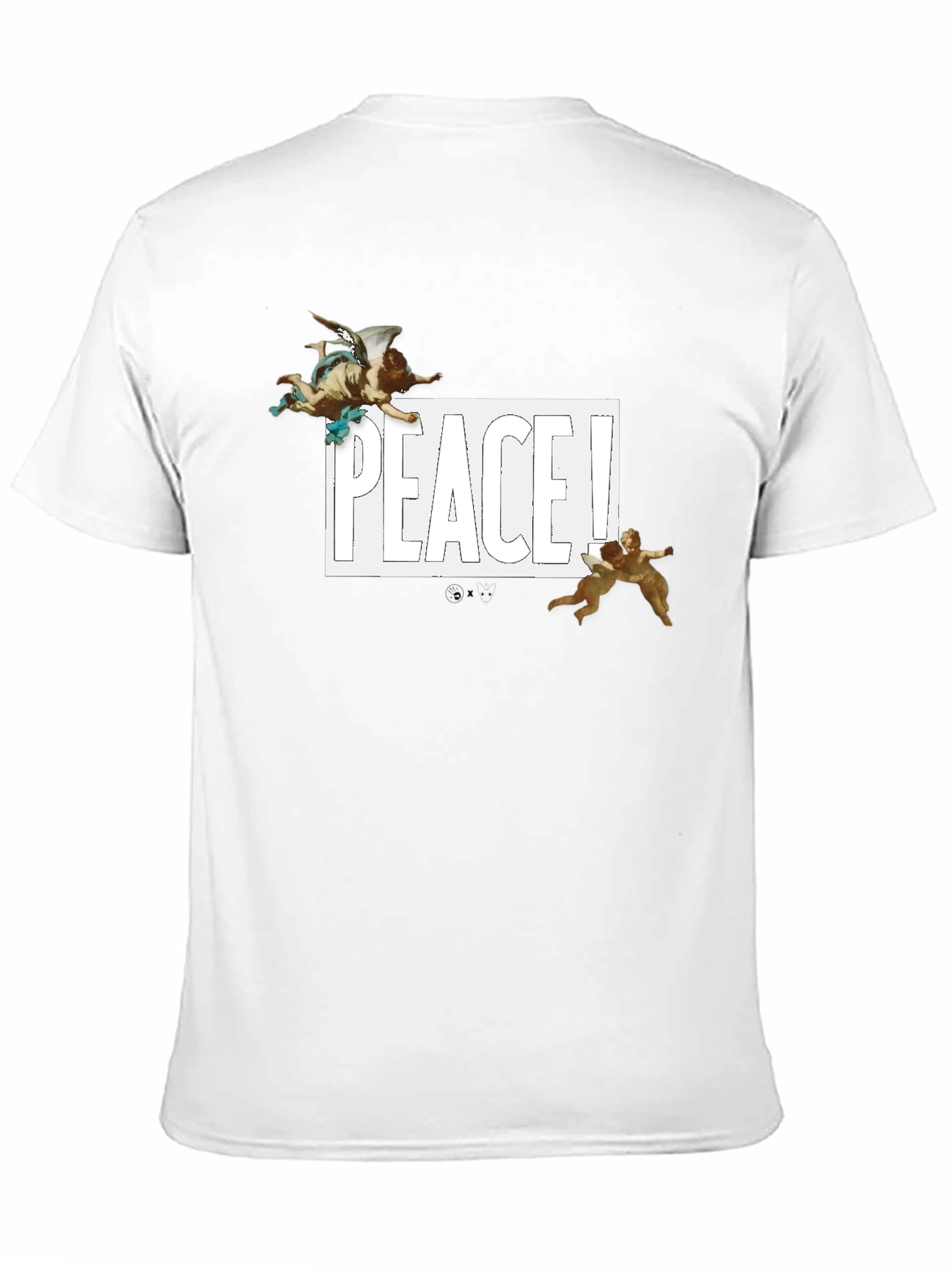 Peace Angel Graphic Tee - Black Cotton T-Shirt
