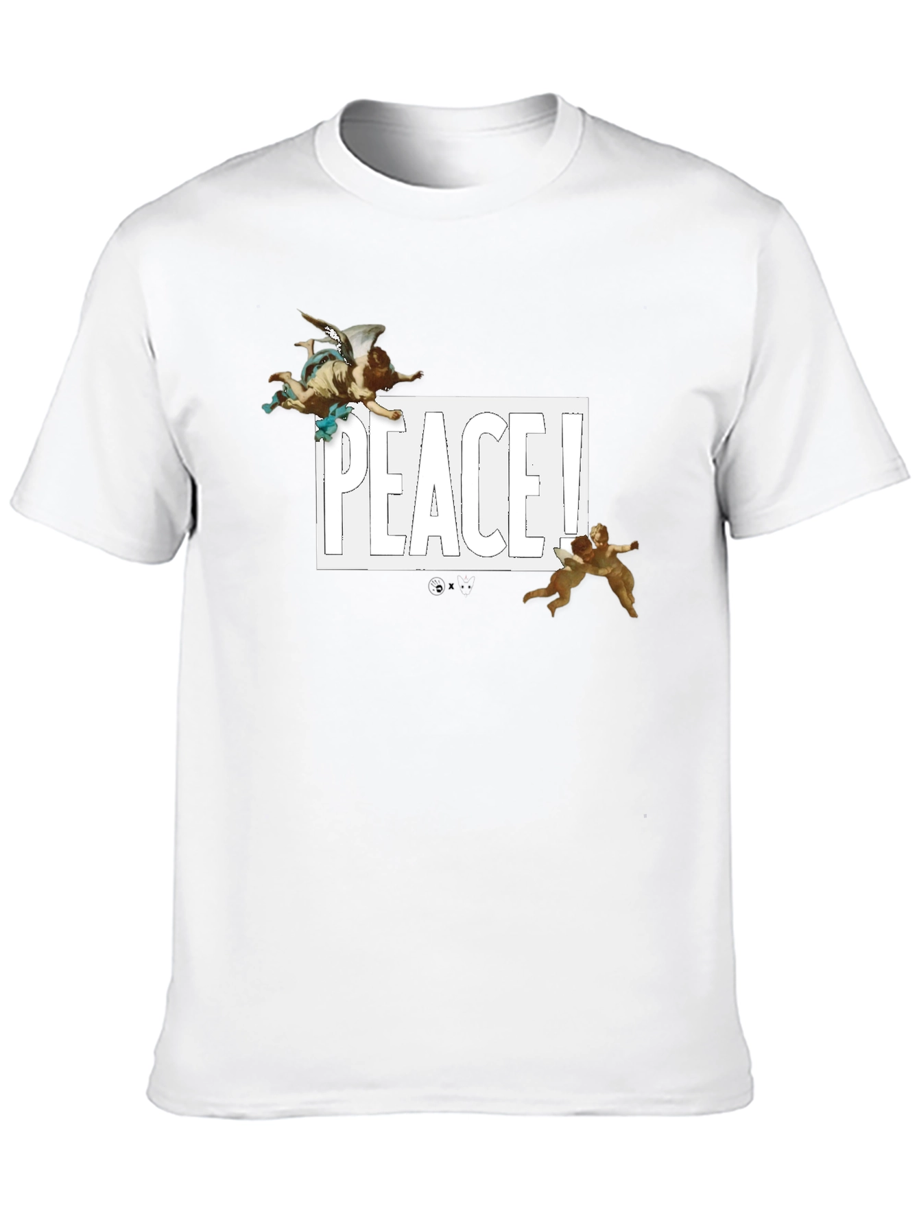 Peace Angel Graphic Tee - Black Cotton T-Shirt