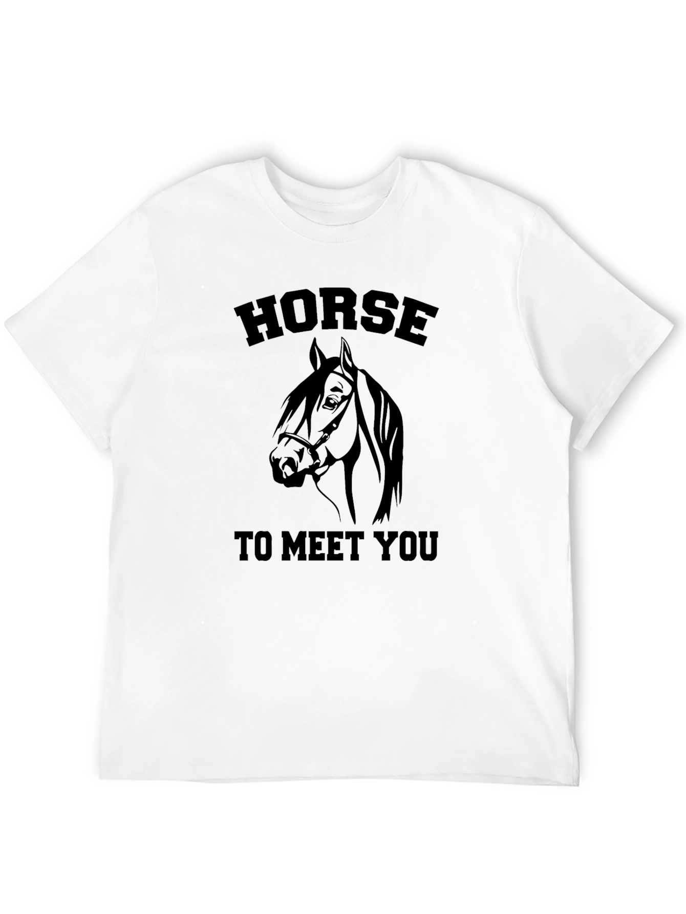 Horse To Meet You Graphic Black T-Shirt
