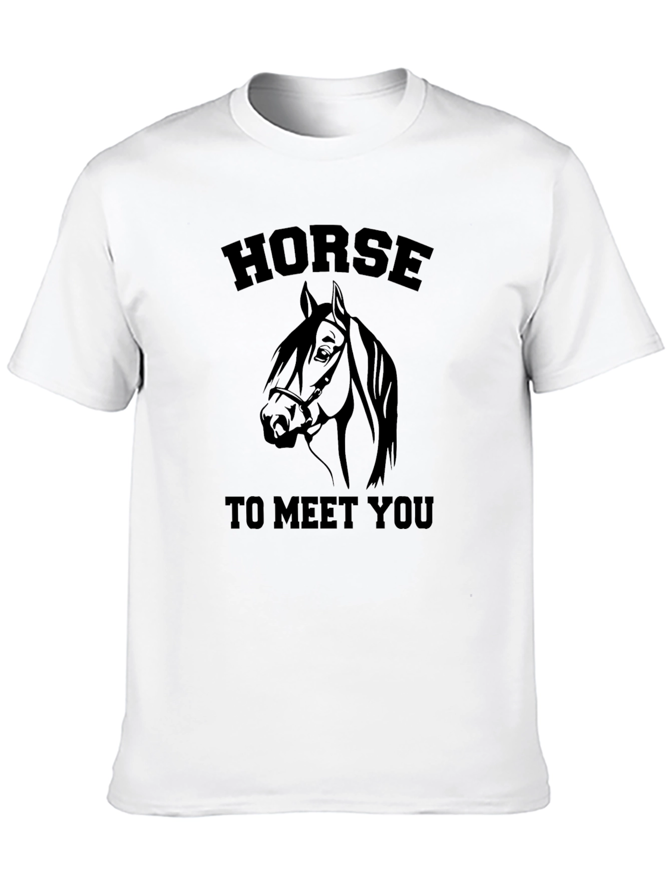 Horse To Meet You Graphic Black T-Shirt