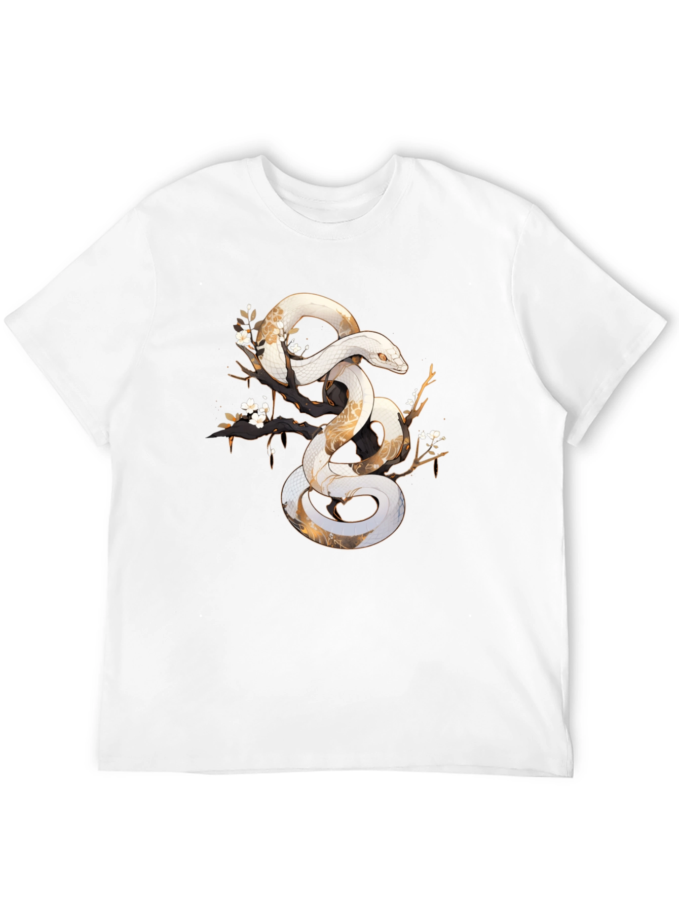 Snake Art Tee: Black Graphic T-Shirt