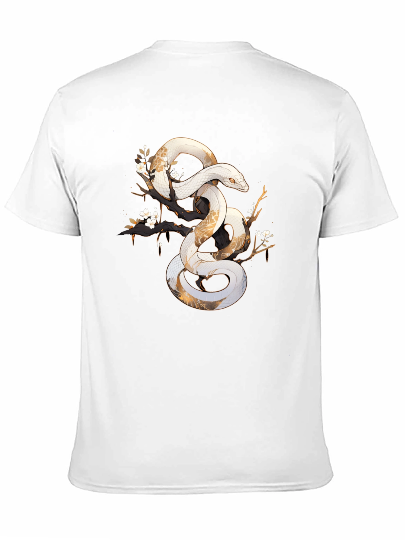 Snake Art Tee: Black Graphic T-Shirt