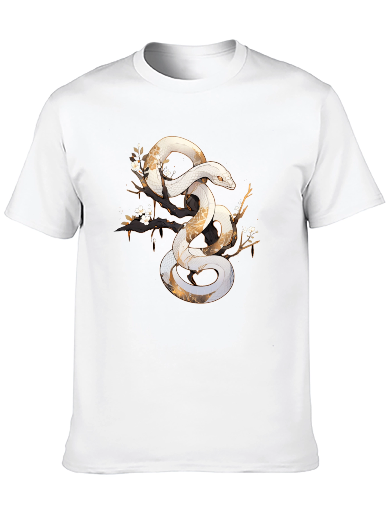 Snake Art Tee: Black Graphic T-Shirt