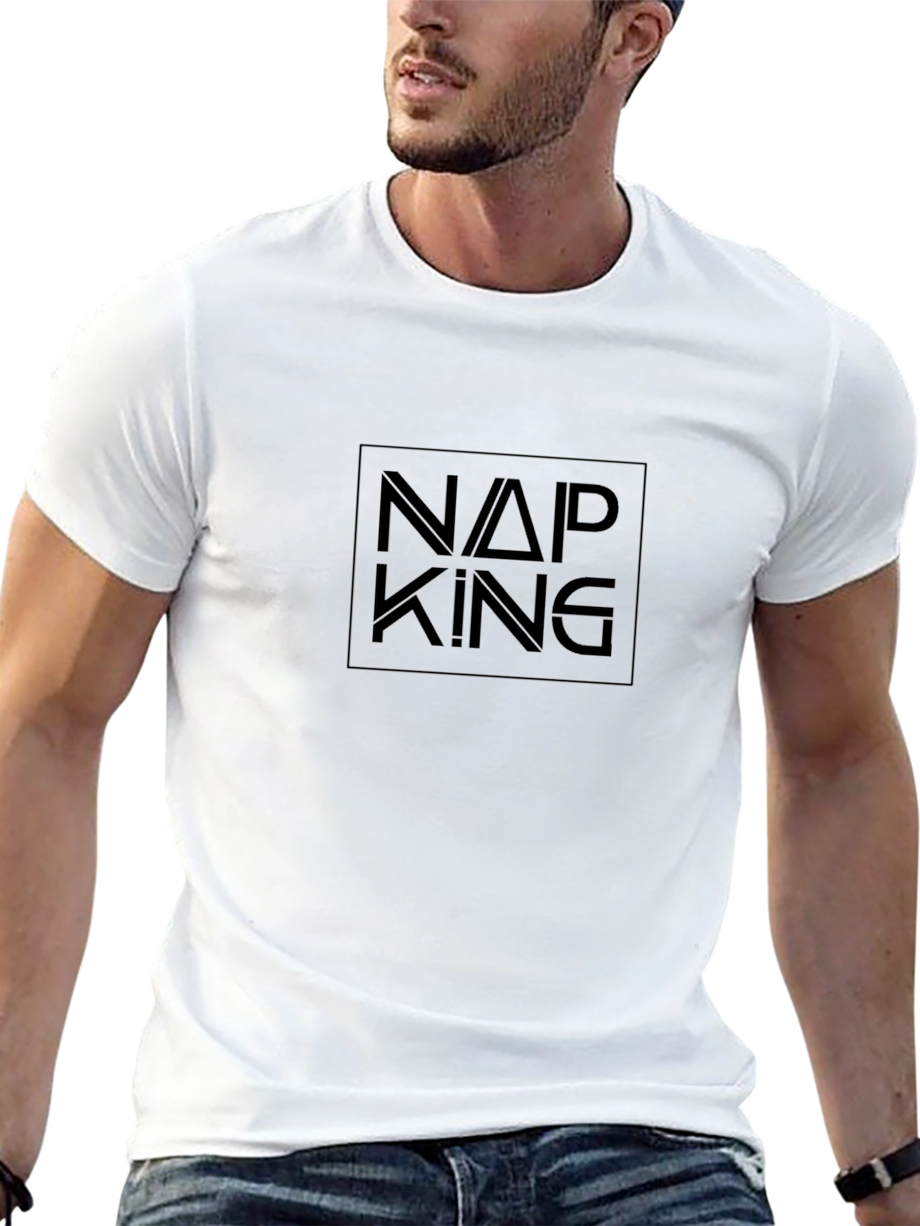 Nap King Graphic Black T-Shirt - Relaxed Fit