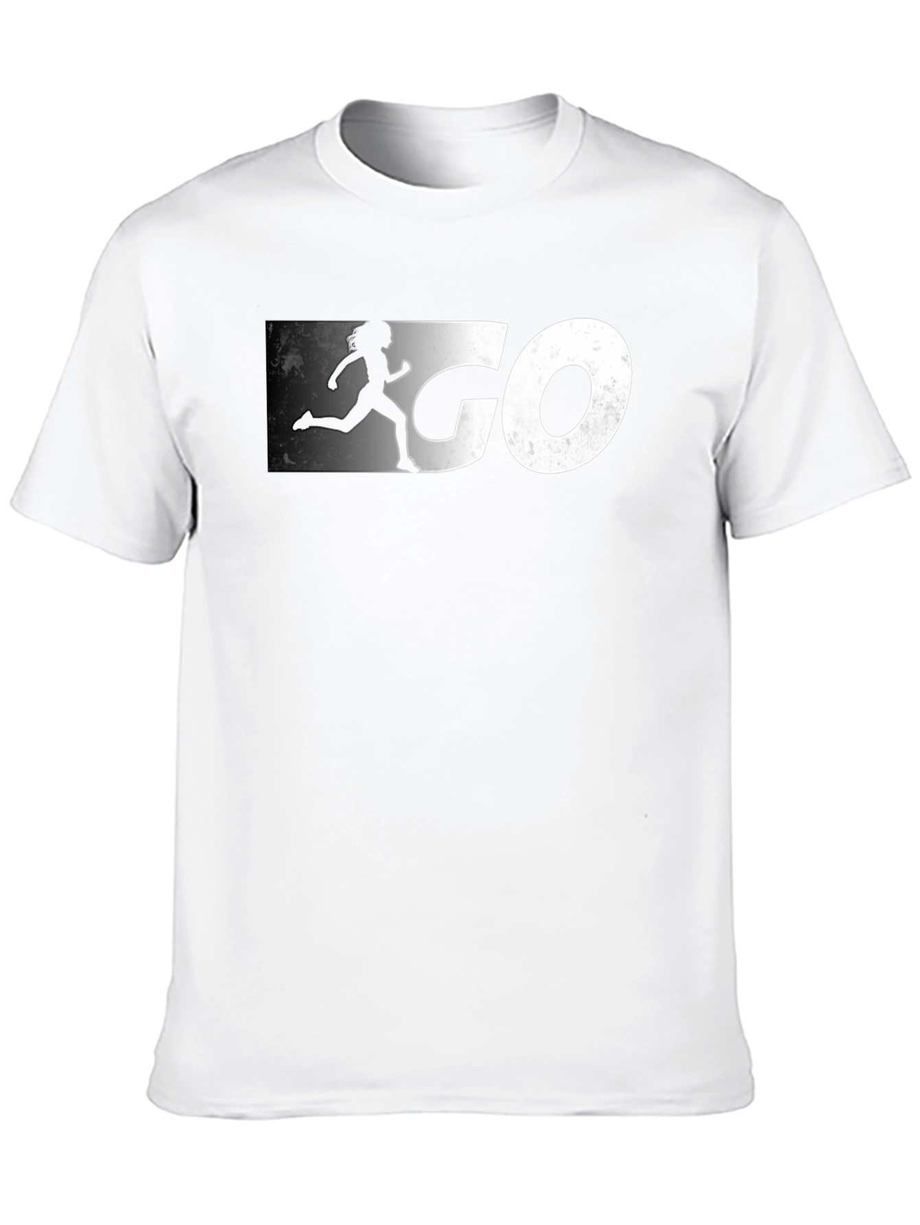 Go Runner Graphic Tee - Black Cotton T-Shirt