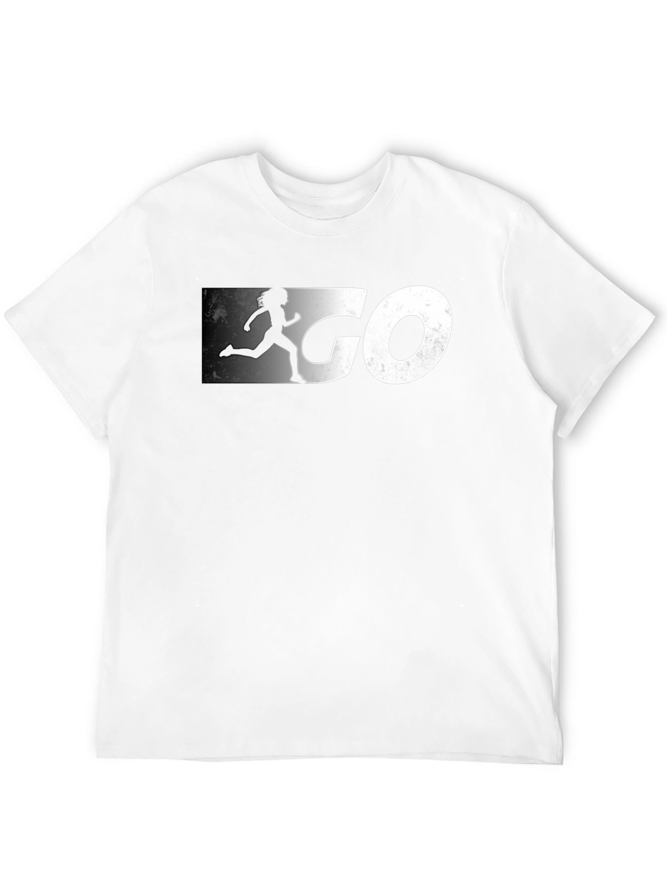 Go Runner Graphic Tee - Black Cotton T-Shirt