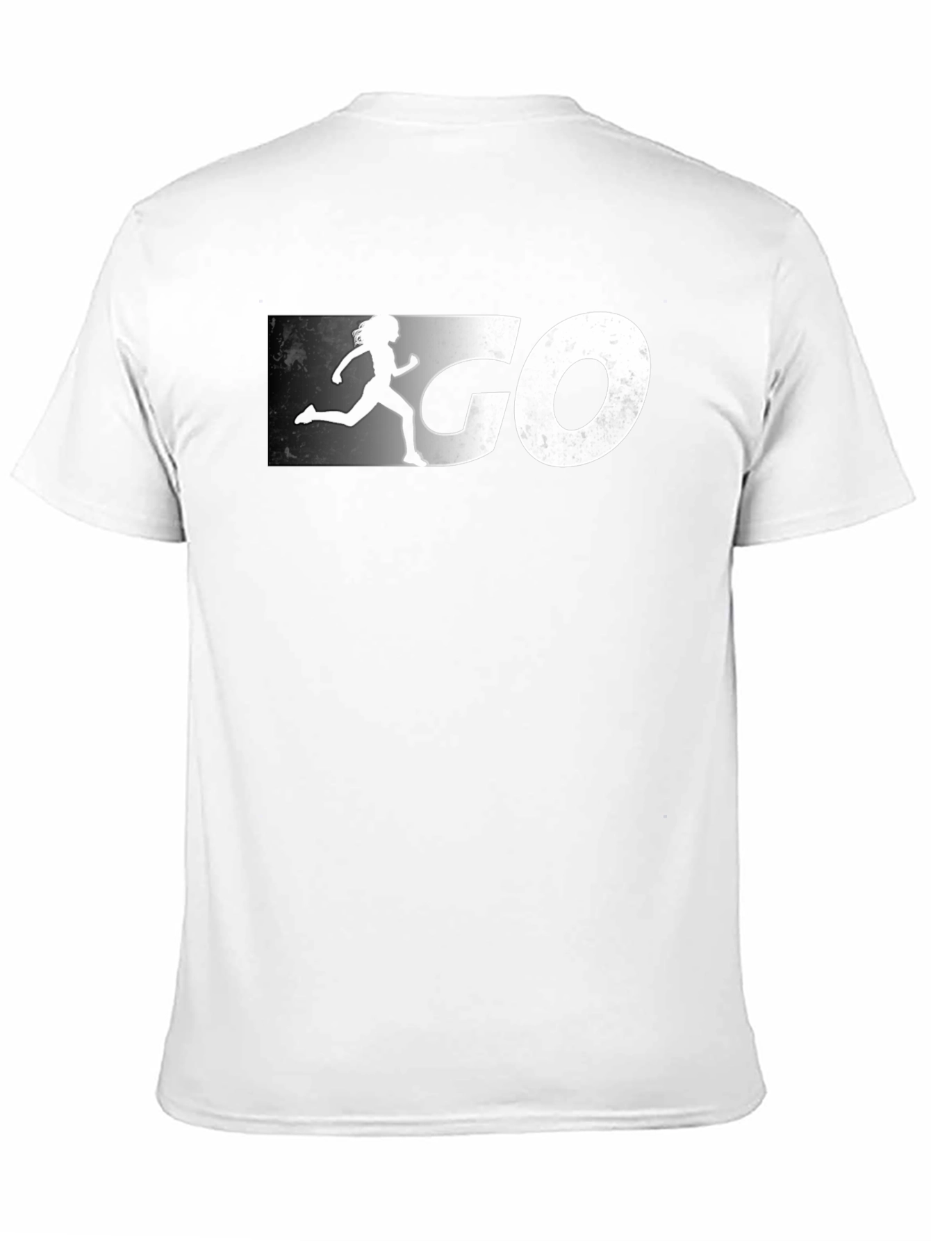 Go Runner Graphic Tee - Black Cotton T-Shirt