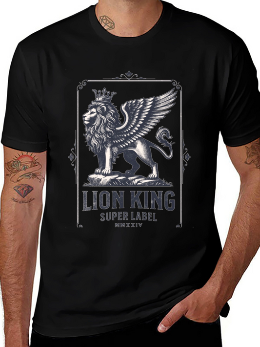 Lion King Graphic Print Black T-Shirt