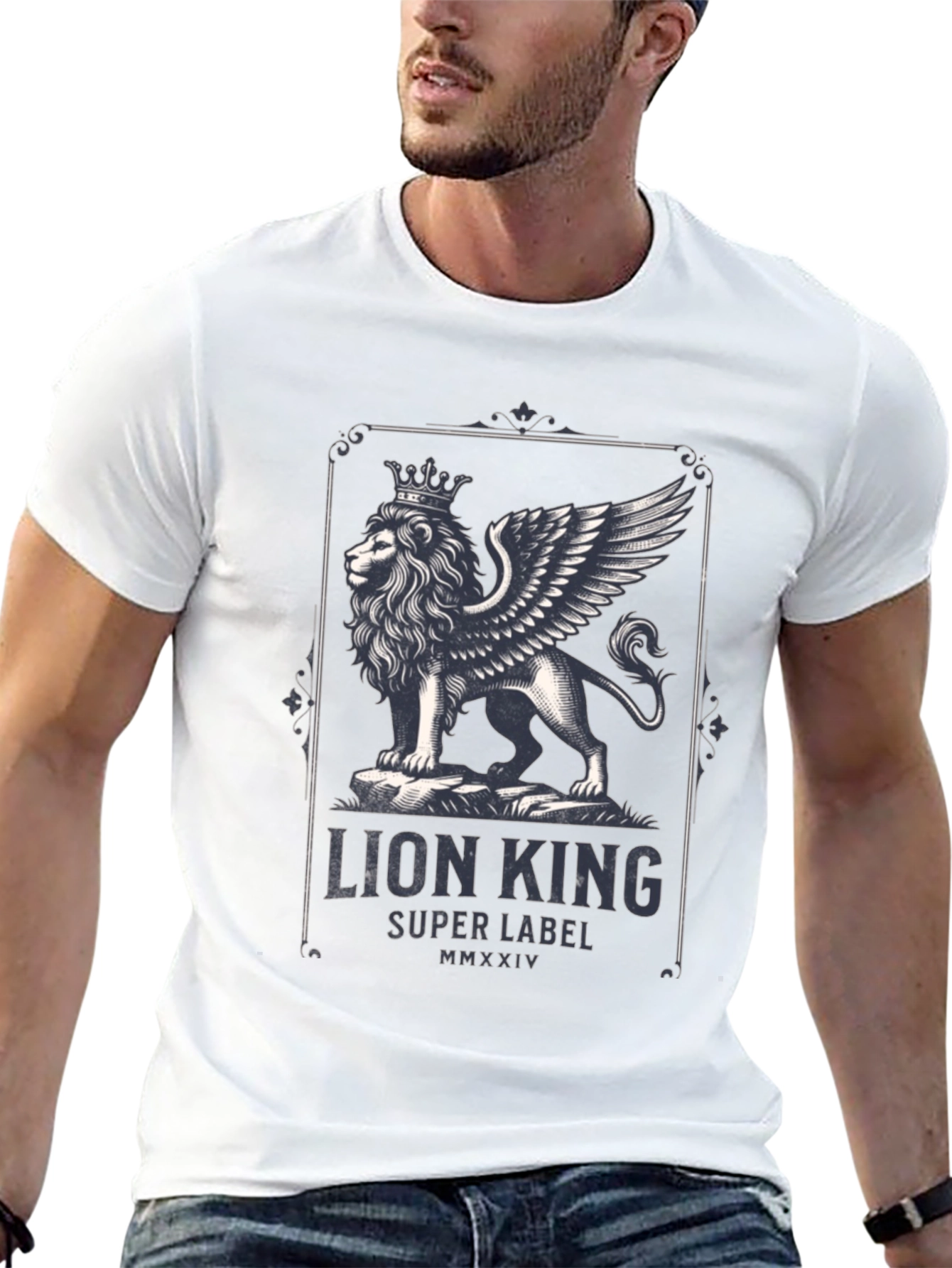 Lion King Graphic Print Black T-Shirt