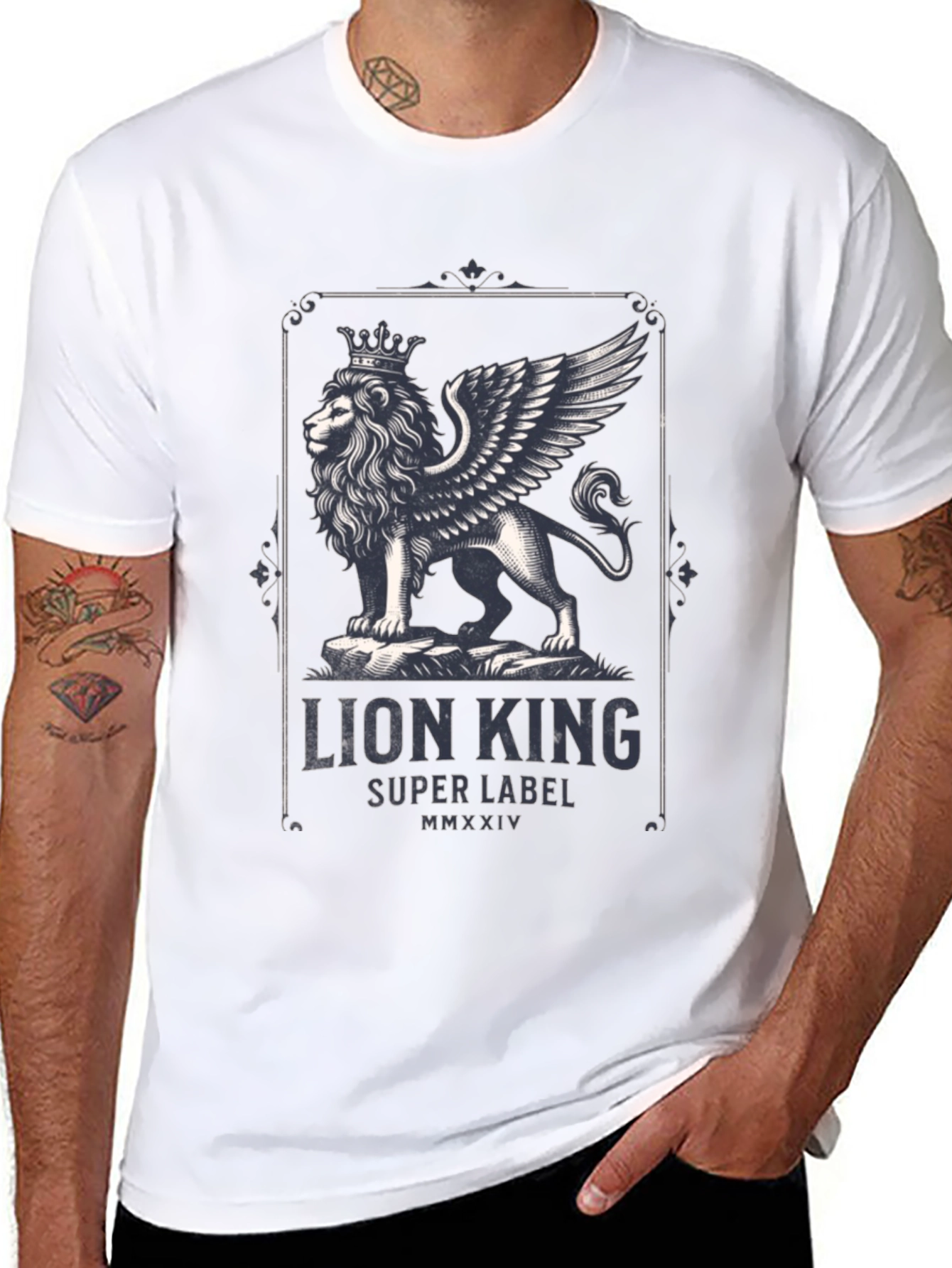 Lion King Graphic Print Black T-Shirt