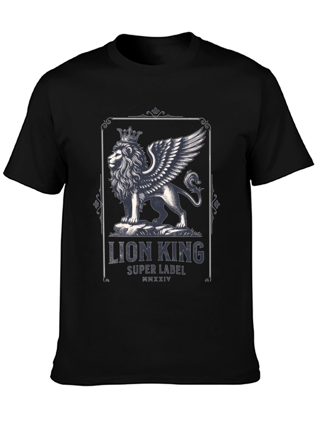 Lion King Graphic Print Black T-Shirt