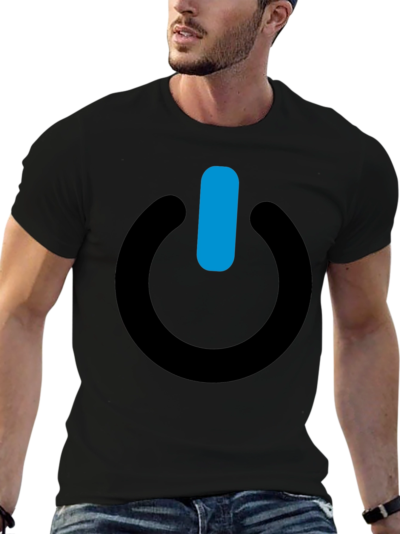 Power On Black T-Shirt - Stylish & Comfortable