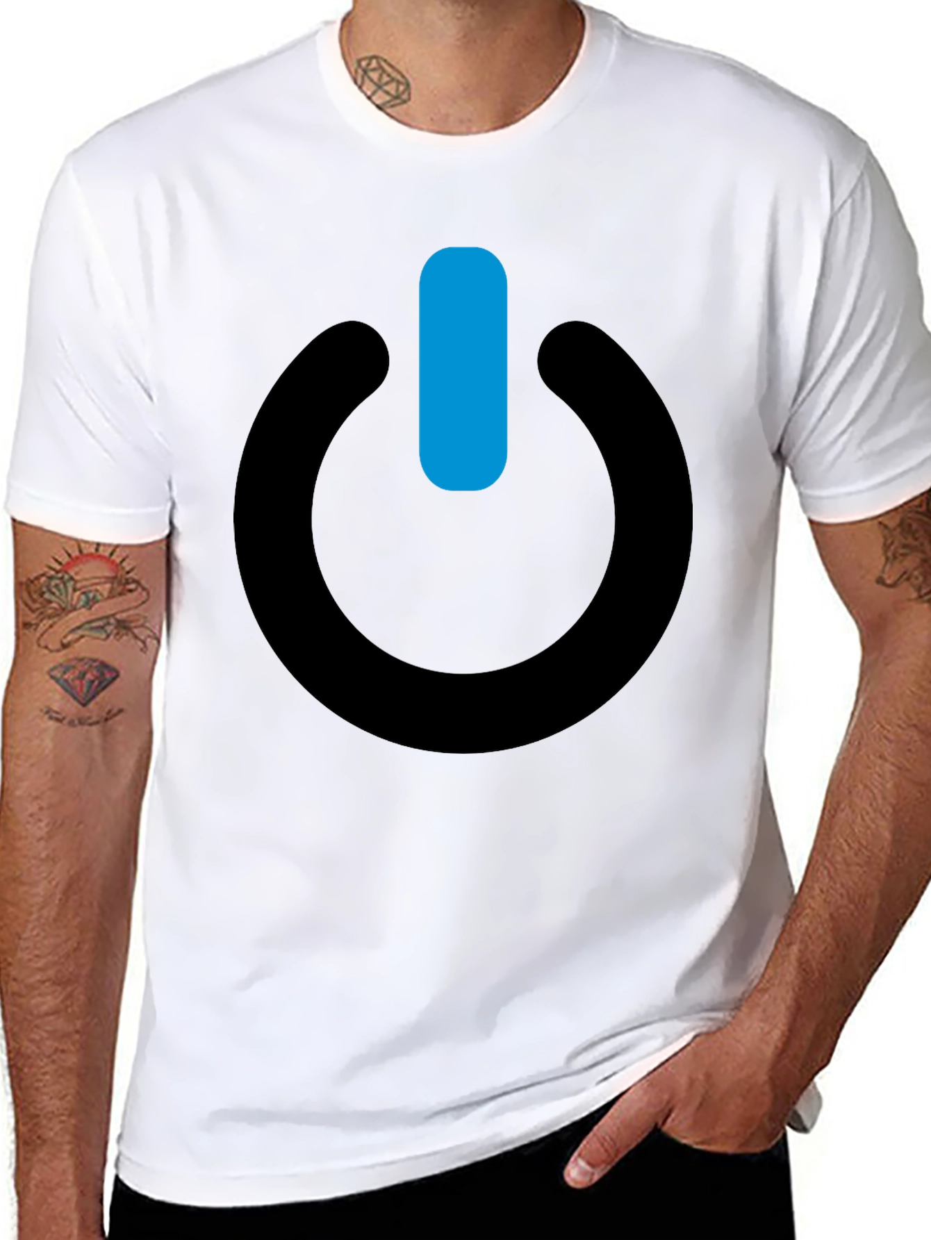 Power On Black T-Shirt - Stylish & Comfortable