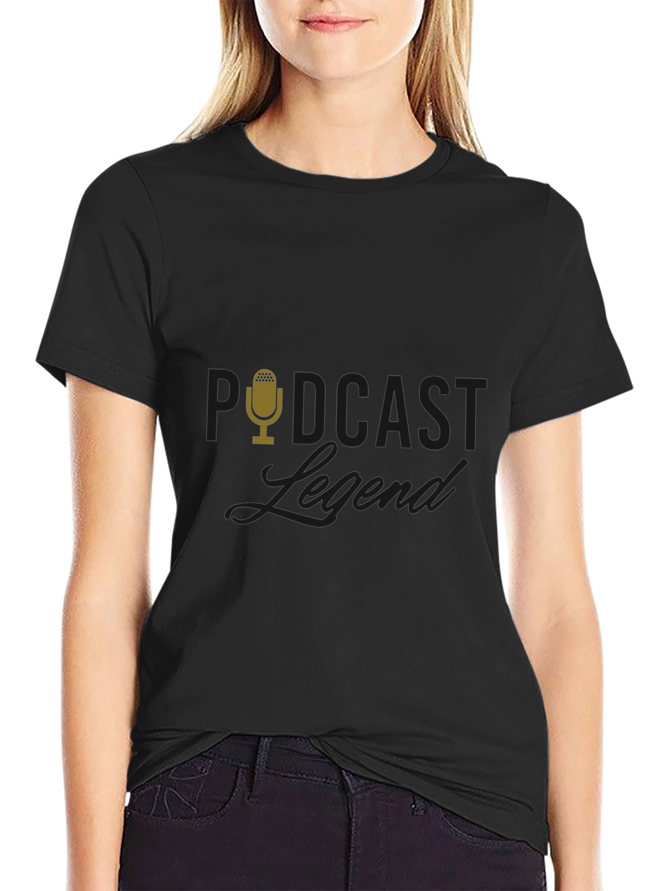 Podcast Legend Black T-Shirt