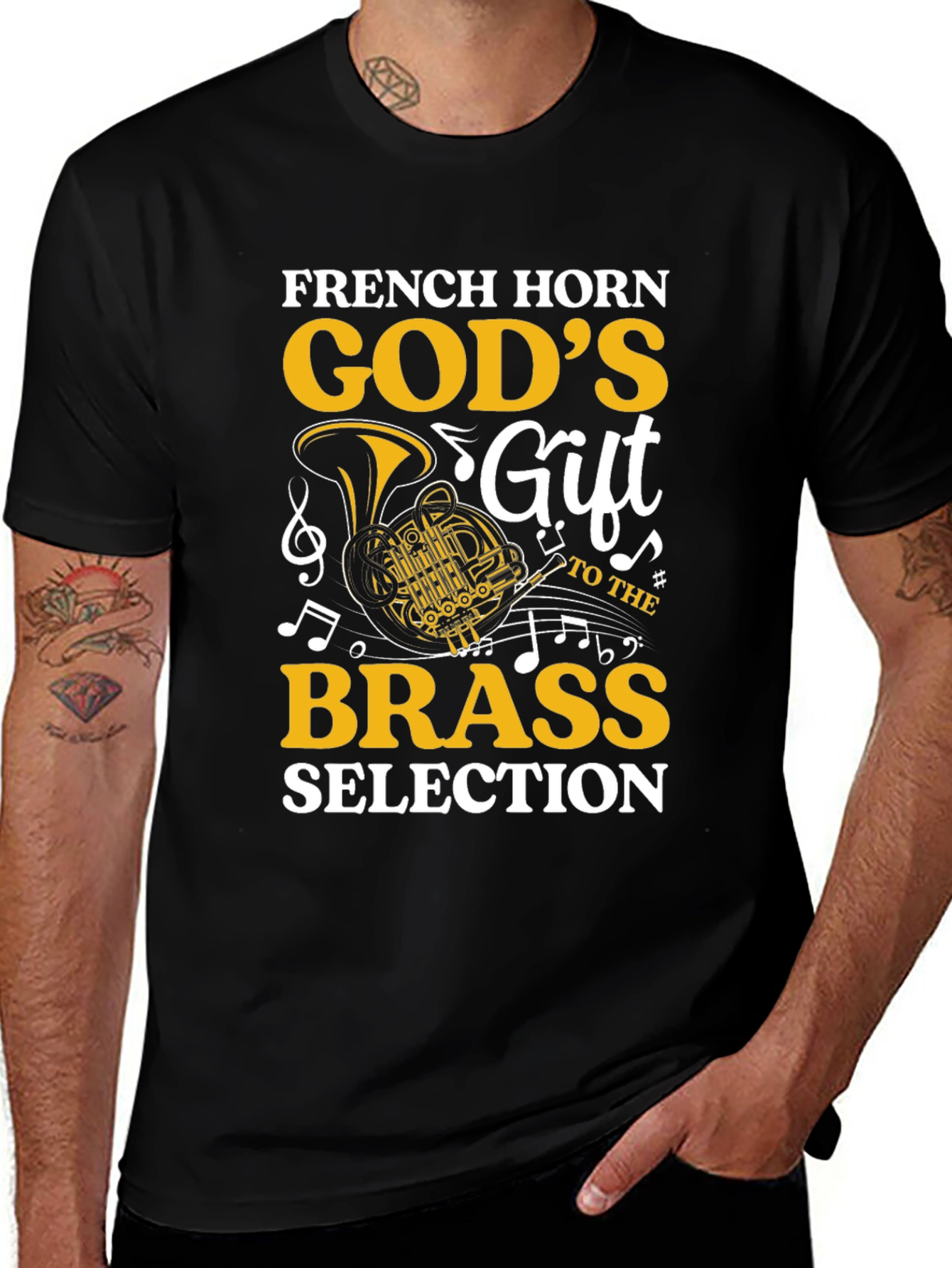 French Horn Gods Gift Brass Music Lover T-Shirt