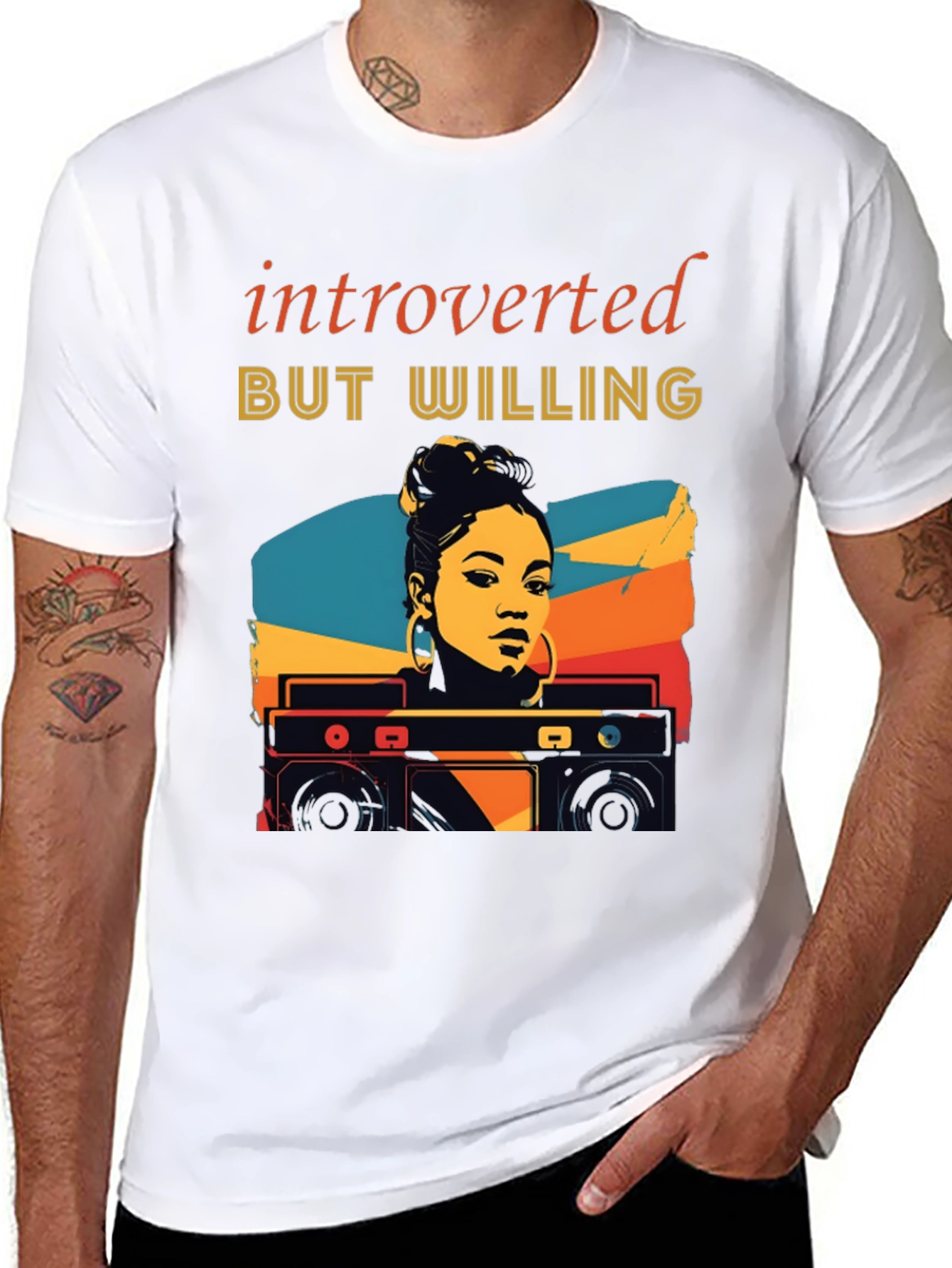 Introverted But Willing Graphic T-Shirt