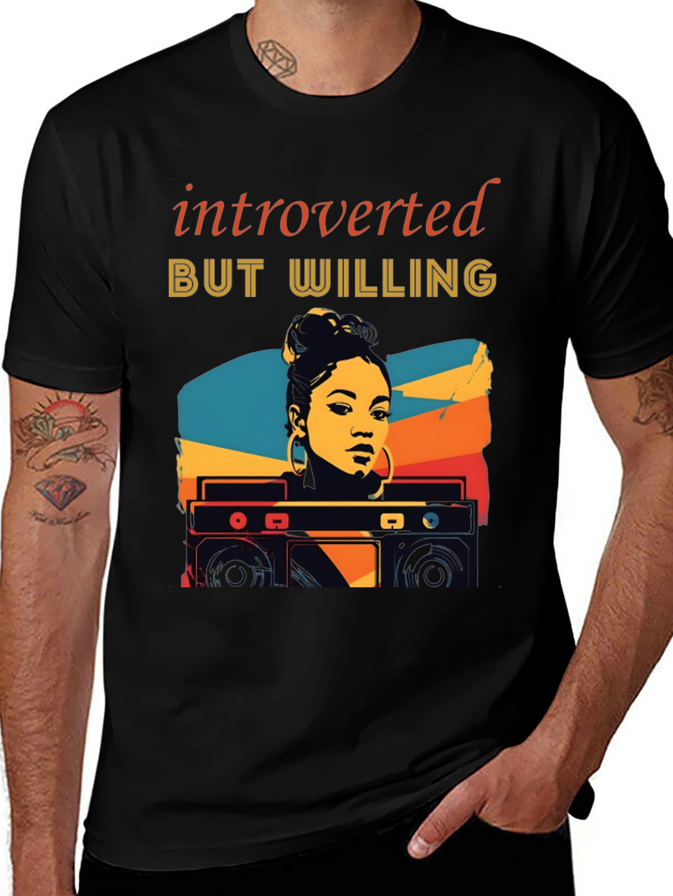 Introverted But Willing Graphic T-Shirt
